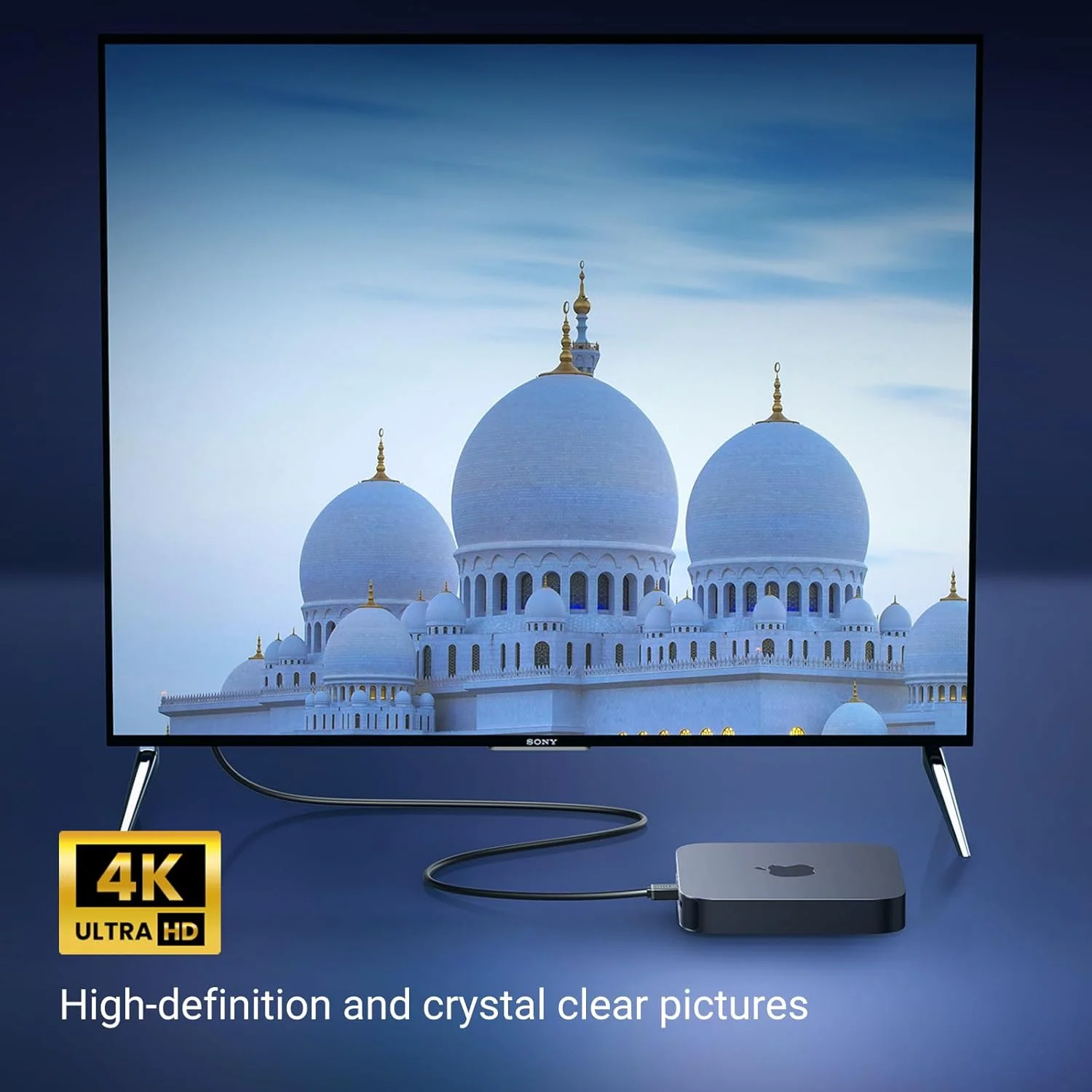 UGREEN HDMI Cable Right Angle 4K 90 Degree HDMI Cord High Speed Down Angle HDMI 2.0 Cable, 4K@60Hz HD 3D 1080P ARC Compatible for Laptop Monitor Nintendo Switch Xbox PS5 PC TV 6.6FT