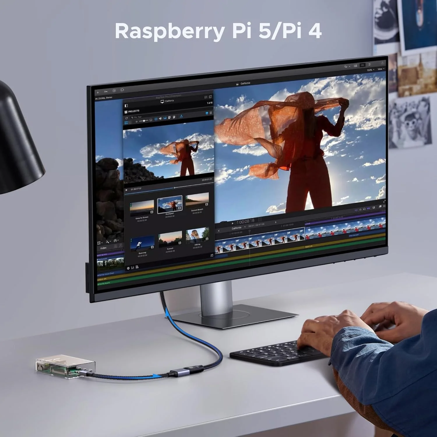 تبدیل میکرو HDMI به HDMI یوگرین، کابل دو طرفه 10K 8K@60Hz/4K@240Hz میکرو HDMI نر به ماده 2.1 HDR 3D Dolby VRR 48Gbps، سازگار با Raspberry Pi 5/Pi 500/دوربین/مانیتور قابل حمل، 0.8 فوت تبدیل میکرو HDMI به HDMI یوگرین، کابل دو طرفه 10K 8K@60Hz/4K@240Hz میکرو HDMI نر به ماده 2.1 HDR 3D Dolby VRR 48Gbps، سازگار با Raspberry Pi 5/Pi 500/دوربین/مانیتور قابل حمل، 0.8 فوت