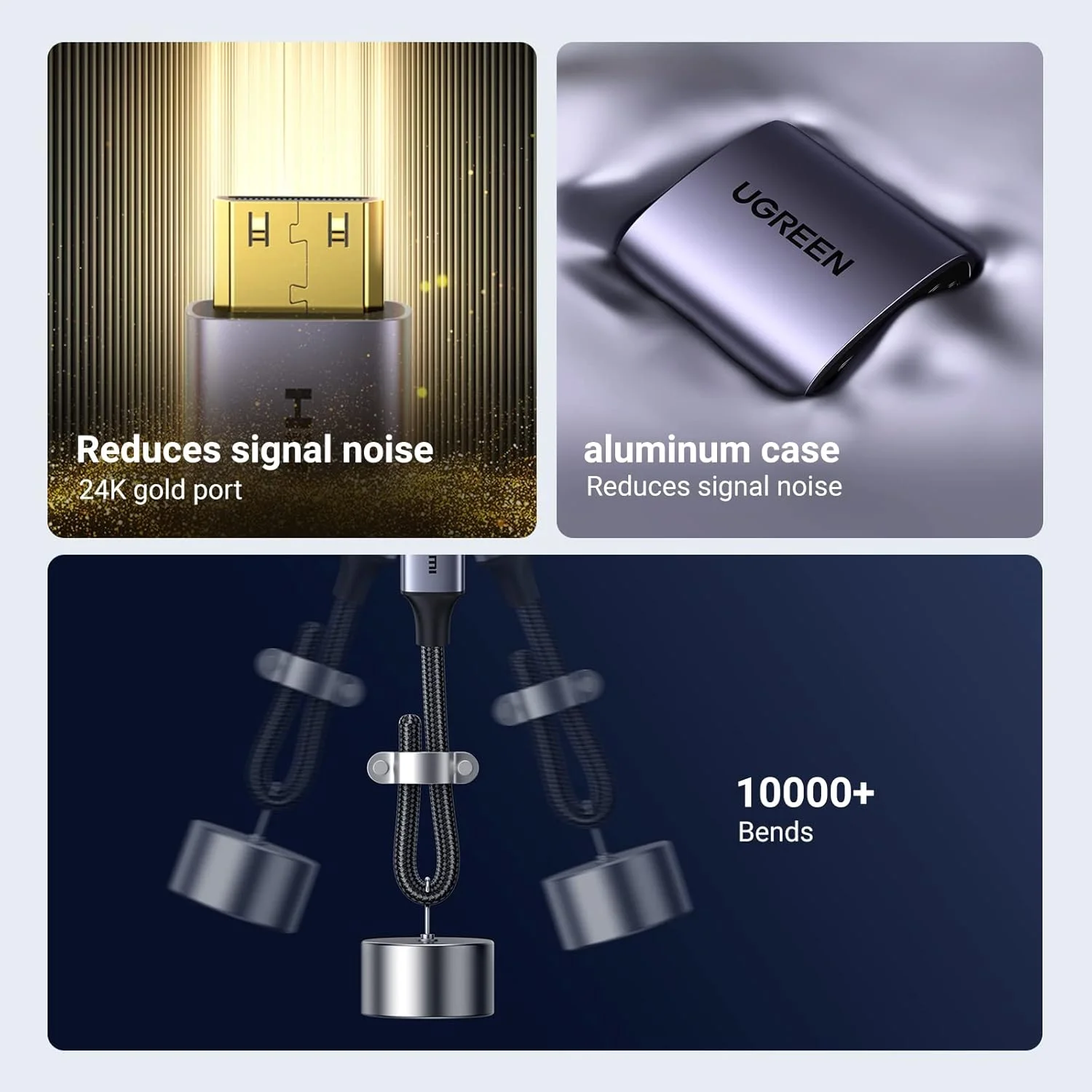 تبدیل مینی HDMI به HDMI یوگرین، بدنه آلومینیومی بافته شده، 4K 60Hz HDR 3D سازگار با رزبری پای زیرو 2 W/W، مانیتور قابل حمل، دوربین DSLR، دوربین فیلمبرداری، کارت گرافیک، لپ تاپ، پروژکتور، تبلت، خاکستری تبدیل مینی HDMI به HDMI یوگرین، بدنه آلومینیومی بافته شده، 4K 60Hz HDR 3D سازگار با رزبری پای زیرو 2 W/W، مانیتور قابل حمل، دوربین DSLR، دوربین فیلمبرداری، کارت گرافیک، لپ تاپ، پروژکتور، تبلت، خاکستری