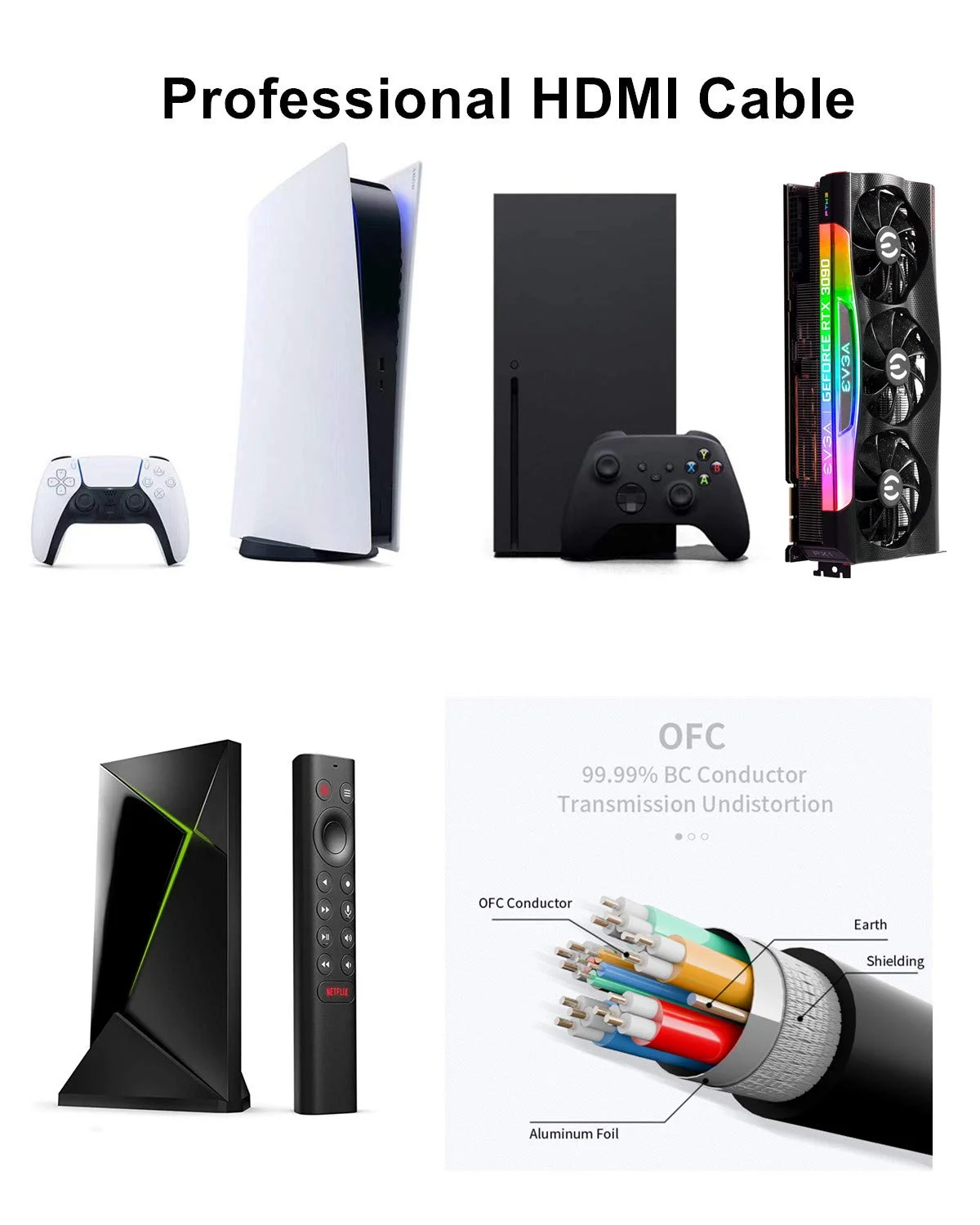 کابل HDMI 10K 8K 4K با سرعت 48 گیگابیت بر ثانیه، طول 3 متر، کابل HDMI با سرعت فوق العاده بالا، 4K 240Hz 144Hz 120Hz 8K60Hz 0.01ms HDR10+ eARC HDCP2.3 Netflix Roku TV PC Monitor Projector PS5 Xbox کابل HDMI 10K 8K 4K با سرعت 48 گیگابیت بر ثانیه، طول 3 متر، کابل HDMI با سرعت فوق العاده بالا، 4K 240Hz 144Hz 120Hz 8K60Hz 0.01ms HDR10+ eARC HDCP2.3 Netflix Roku TV PC Monitor Projector PS5 Xbox