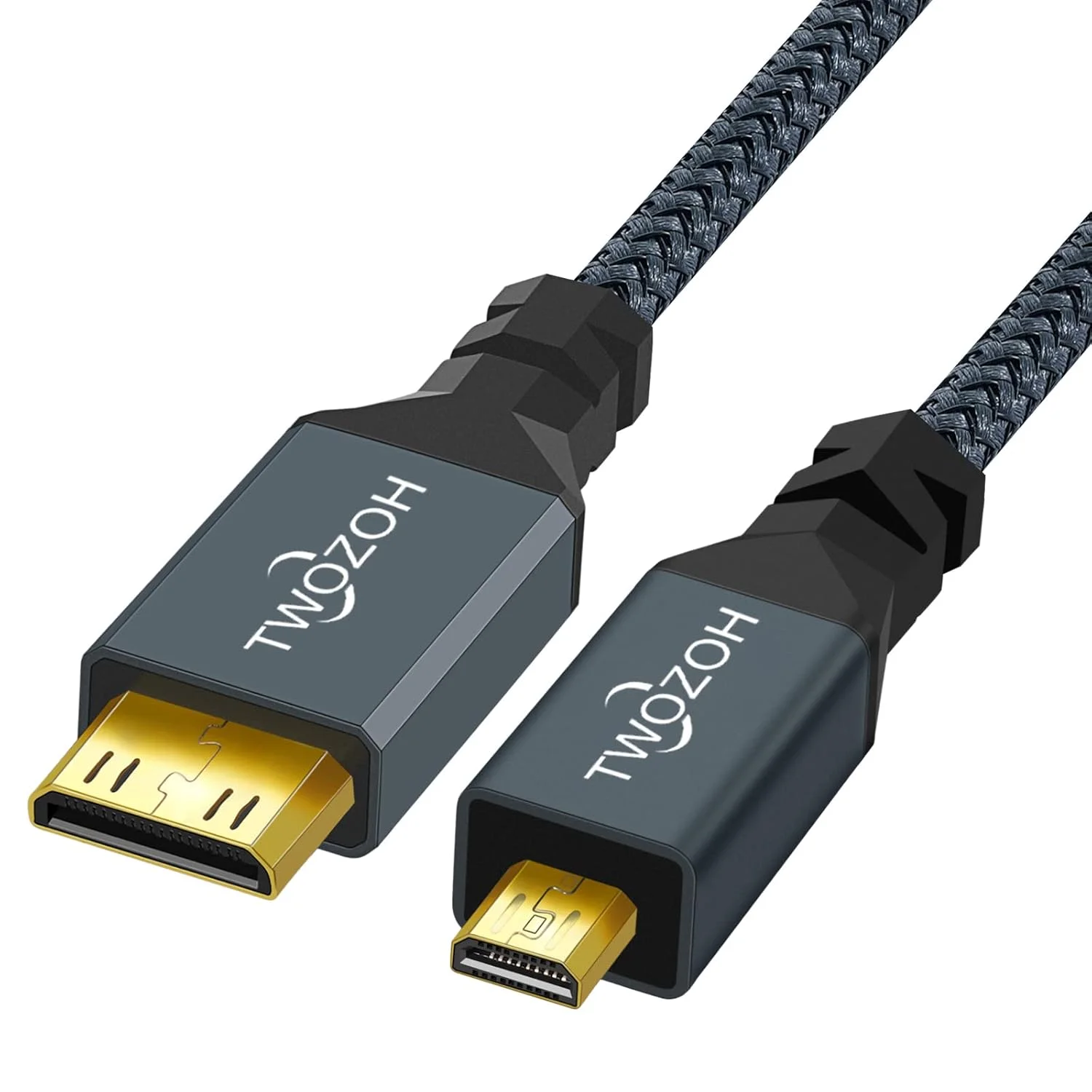 کابل میکرو HDMI به مینی HDMI تووزوه، مینی HDMI نر به میکرو HDMI نر، کابل نوع D به نوع C با پشتیبانی از 3D/4K 1080p (1 متر)