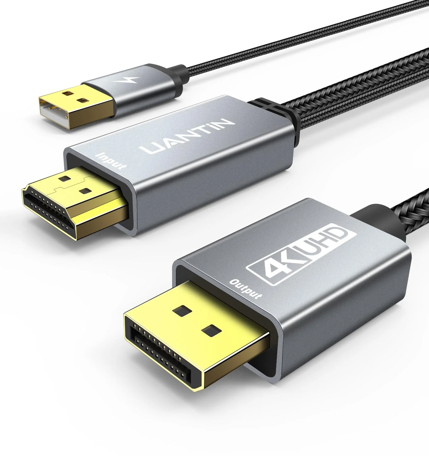 کابل تبدیل HDMI به DisplayPort (4K 60Hz, 1080p@120Hz) طول 1.8 متر، یک طرفه HDMI 2.0 کامپیوتر به آداپتور صفحه نمایش DP 1.2، سازگار با PC، لپ تاپ، AMD، NVIDIA، PS5