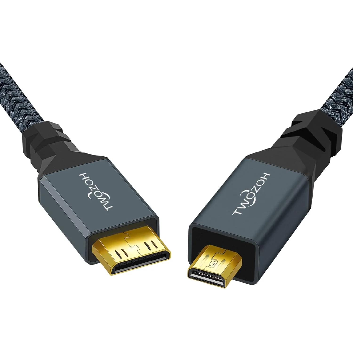 کابل میکرو HDMI به مینی HDMI تووزوه، مینی HDMI نر به میکرو HDMI نر، کابل نوع D به نوع C با پشتیبانی از 3D/4K 1080p (1 متر) کابل میکرو HDMI به مینی HDMI تووزوه، مینی HDMI نر به میکرو HDMI نر، کابل نوع D به نوع C با پشتیبانی از 3D/4K 1080p (1 متر)