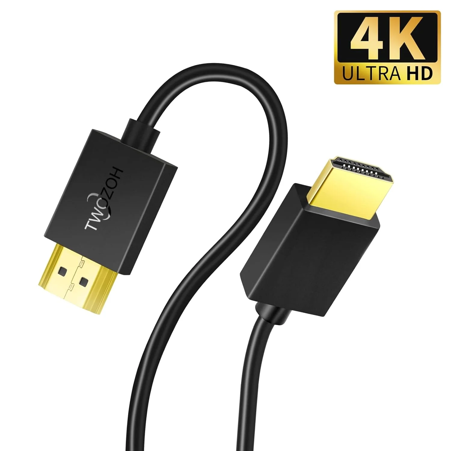 کابل HDMI باریک Twozoh، طول 4.5 متر، بسته 2 عددی، کابل HDMI به HDMI فوق العاده نازک و انعطاف پذیر با پشتیبانی از 4K@60Hz/2160P/1080P کابل HDMI باریک Twozoh، طول 4.5 متر، بسته 2 عددی، کابل HDMI به HDMI فوق العاده نازک و انعطاف پذیر با پشتیبانی از 4K@60Hz/2160P/1080P