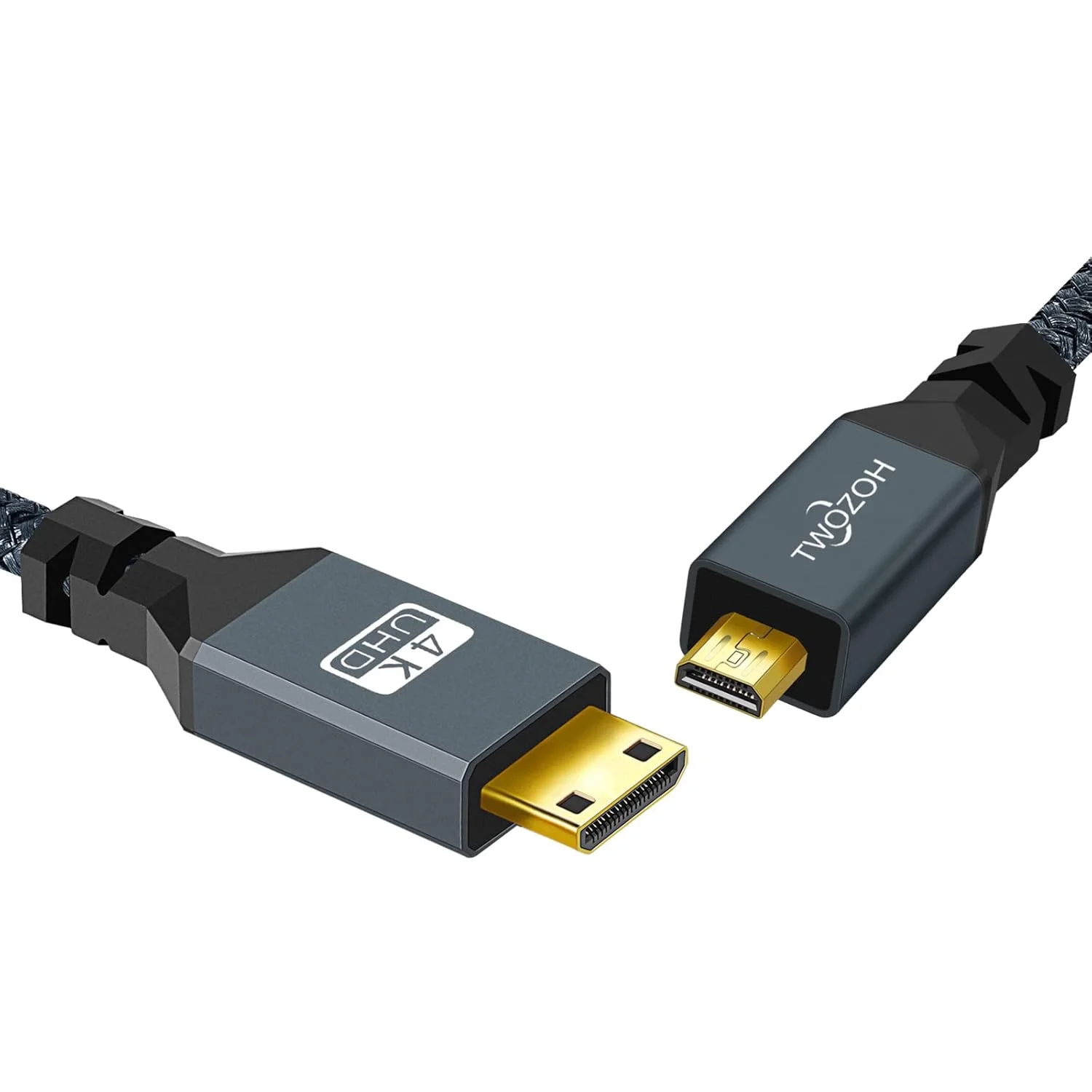 کابل میکرو HDMI به مینی HDMI تووزوه، مینی HDMI نر به میکرو HDMI نر، کابل نوع D به نوع C با پشتیبانی از 3D/4K 1080p (1 متر) کابل میکرو HDMI به مینی HDMI تووزوه، مینی HDMI نر به میکرو HDMI نر، کابل نوع D به نوع C با پشتیبانی از 3D/4K 1080p (1 متر)