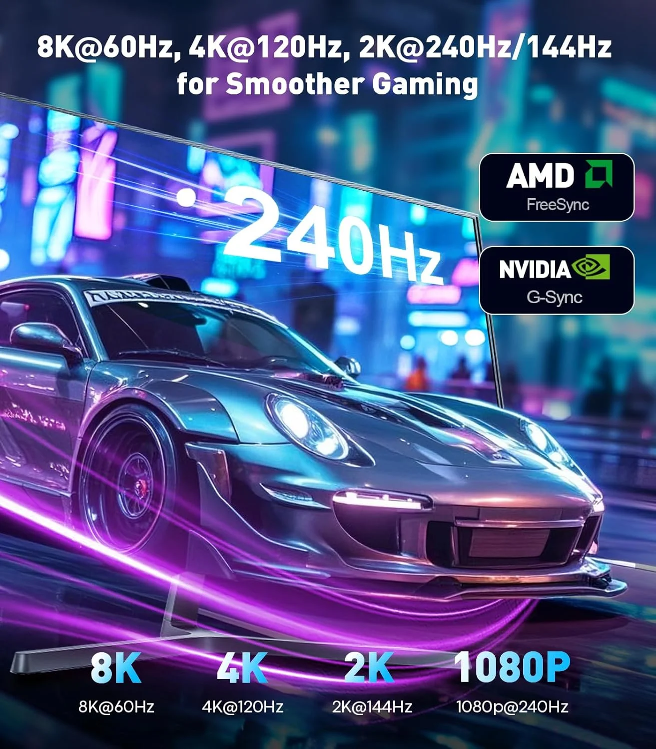 کابل DisplayPort 1.4 به HDMI 2.1 با رزولوشن 8K، طول 3 متر، پشتیبانی از 4K 120Hz/8K 60Hz، کابل آداپتور یک طرفه DP به HDMI، پهنای باند 32.4Gbps، HDR، HDCP2.3، پورت نمایشگر برای AMD، NVIAID، عدم سازگاری با PS5/Xbox، بدون پشتیبانی از VRR کابل DisplayPort 1.4 به HDMI 2.1 با رزولوشن 8K، طول 3 متر، پشتیبانی از 4K 120Hz/8K 60Hz، کابل آداپتور یک طرفه DP به HDMI، پهنای باند 32.4Gbps، HDR، HDCP2.3، پورت نمایشگر برای AMD، NVIAID، عدم سازگاری با PS5/Xbox، بدون پشتیبانی از VRR