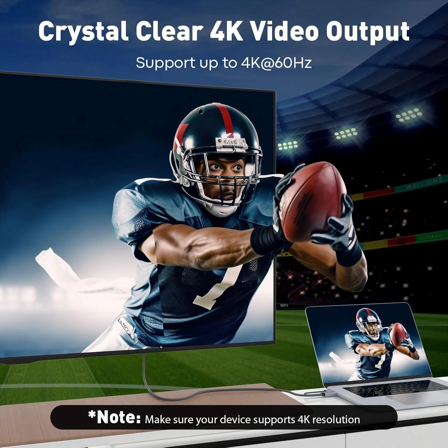 کابل تبدیل HDMI به DisplayPort (4K 60Hz, 1080p@120Hz) طول 1.8 متر، یک طرفه HDMI 2.0 کامپیوتر به آداپتور صفحه نمایش DP 1.2، سازگار با PC، لپ تاپ، AMD، NVIDIA، PS5