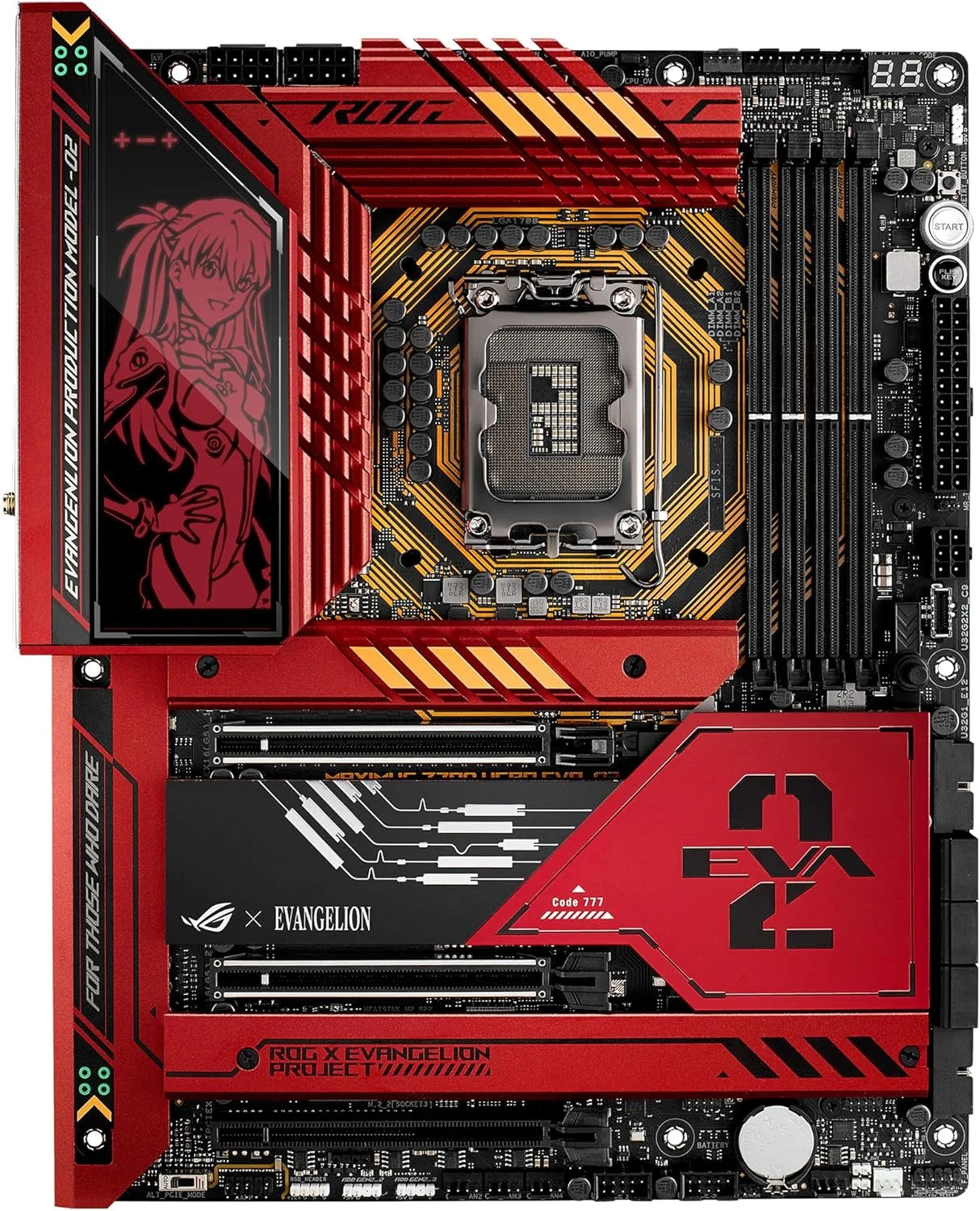 مادربرد گیمینگ ایسوس ROG Maximus Z790 Hero EVA-02 Edition LGA 1700 (نسل سیزدهم و دوازدهم اینتل) ATX (DDR5، 5 اسلات M.2، PCIe 5.0 x16 با Q-Release، Wi-Fi 6E، 2xThunderbolt 4، پنل جلویی USB 20G Type-C) مادربرد گیمینگ ایسوس ROG Maximus Z790 Hero EVA-02 Edition LGA 1700 (نسل سیزدهم و دوازدهم اینتل) ATX (DDR5، 5 اسلات M.2، PCIe 5.0 x16 با Q-Release، Wi-Fi 6E، 2xThunderbolt 4، پنل جلویی USB 20G Type-C)