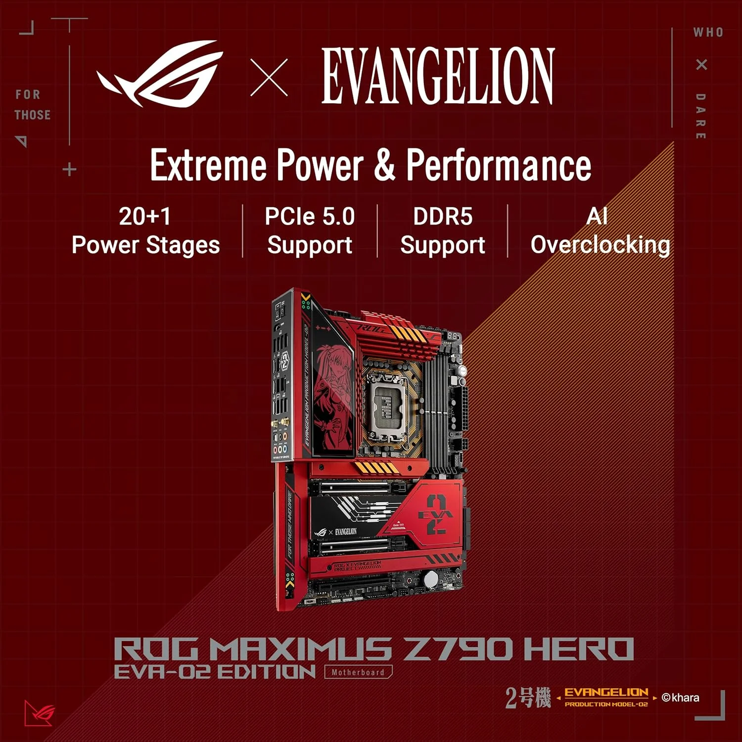 مادربرد گیمینگ ایسوس ROG Maximus Z790 Hero EVA-02 Edition LGA 1700 (نسل سیزدهم و دوازدهم اینتل) ATX (DDR5، 5 اسلات M.2، PCIe 5.0 x16 با Q-Release، Wi-Fi 6E، 2xThunderbolt 4، پنل جلویی USB 20G Type-C) مادربرد گیمینگ ایسوس ROG Maximus Z790 Hero EVA-02 Edition LGA 1700 (نسل سیزدهم و دوازدهم اینتل) ATX (DDR5، 5 اسلات M.2، PCIe 5.0 x16 با Q-Release، Wi-Fi 6E، 2xThunderbolt 4، پنل جلویی USB 20G Type-C)