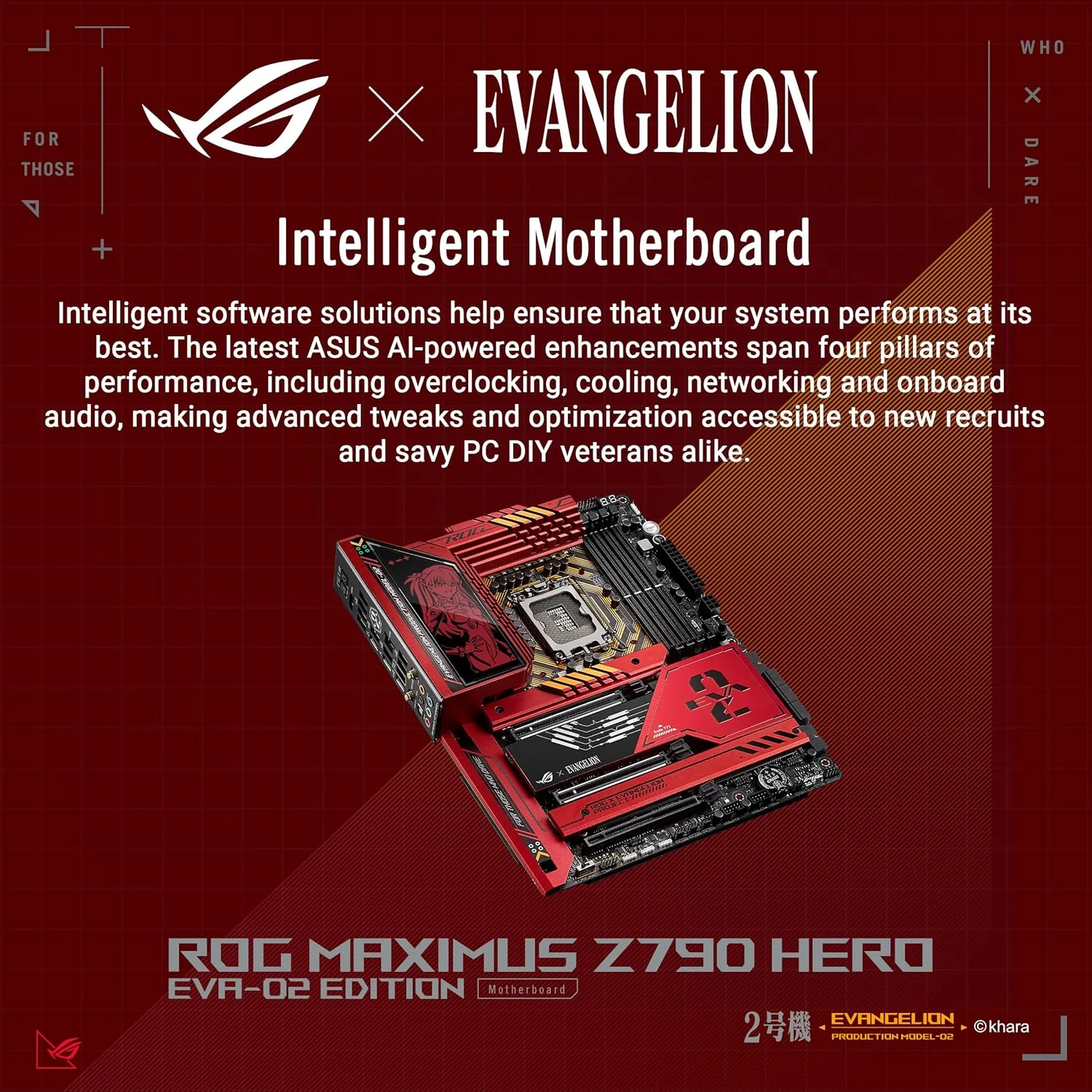 مادربرد گیمینگ ایسوس ROG Maximus Z790 Hero EVA-02 Edition LGA 1700 (نسل سیزدهم و دوازدهم اینتل) ATX (DDR5، 5 اسلات M.2، PCIe 5.0 x16 با Q-Release، Wi-Fi 6E، 2xThunderbolt 4، پنل جلویی USB 20G Type-C) مادربرد گیمینگ ایسوس ROG Maximus Z790 Hero EVA-02 Edition LGA 1700 (نسل سیزدهم و دوازدهم اینتل) ATX (DDR5، 5 اسلات M.2، PCIe 5.0 x16 با Q-Release، Wi-Fi 6E، 2xThunderbolt 4، پنل جلویی USB 20G Type-C)