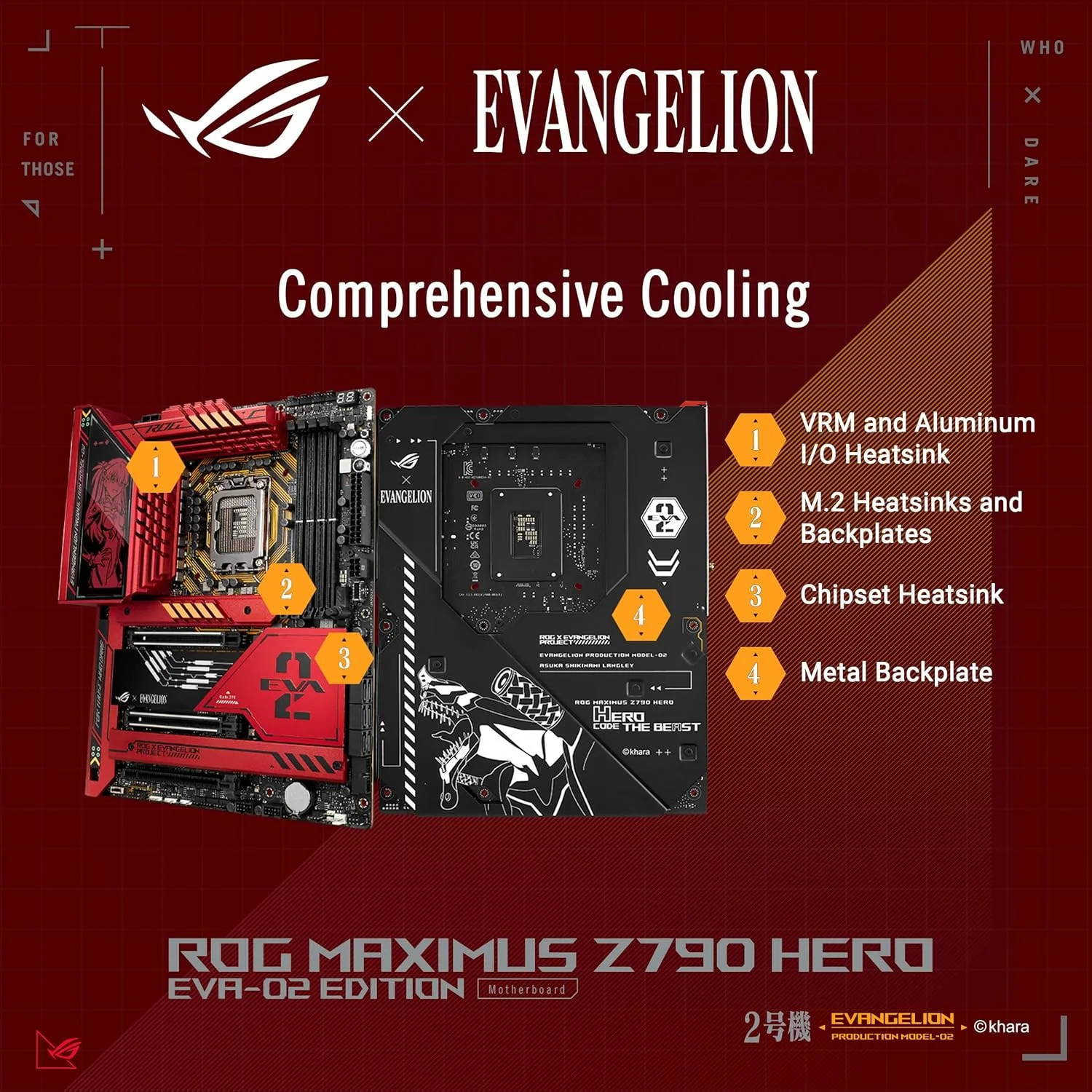 مادربرد گیمینگ ایسوس ROG Maximus Z790 Hero EVA-02 Edition LGA 1700 (نسل سیزدهم و دوازدهم اینتل) ATX (DDR5، 5 اسلات M.2، PCIe 5.0 x16 با Q-Release، Wi-Fi 6E، 2xThunderbolt 4، پنل جلویی USB 20G Type-C) مادربرد گیمینگ ایسوس ROG Maximus Z790 Hero EVA-02 Edition LGA 1700 (نسل سیزدهم و دوازدهم اینتل) ATX (DDR5، 5 اسلات M.2، PCIe 5.0 x16 با Q-Release، Wi-Fi 6E، 2xThunderbolt 4، پنل جلویی USB 20G Type-C)