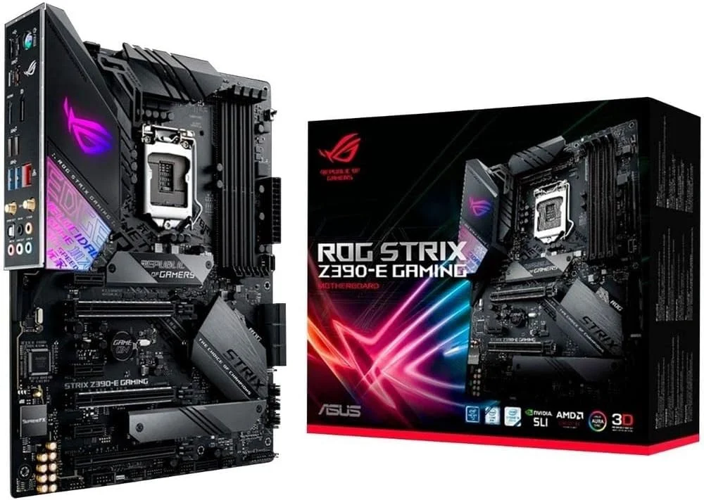 مادربرد گیمینگ ایسوس ROG Strix Z390-E LGA1151 (نسل 8 و 9 اینتل) ATX DDR4 DP HDMI M.2 USB 3.1 Gen2 802.11AC Wi-Fi مادربرد گیمینگ ایسوس ROG Strix Z390-E LGA1151 (نسل 8 و 9 اینتل) ATX DDR4 DP HDMI M.2 USB 3.1 Gen2 802.11AC Wi-Fi