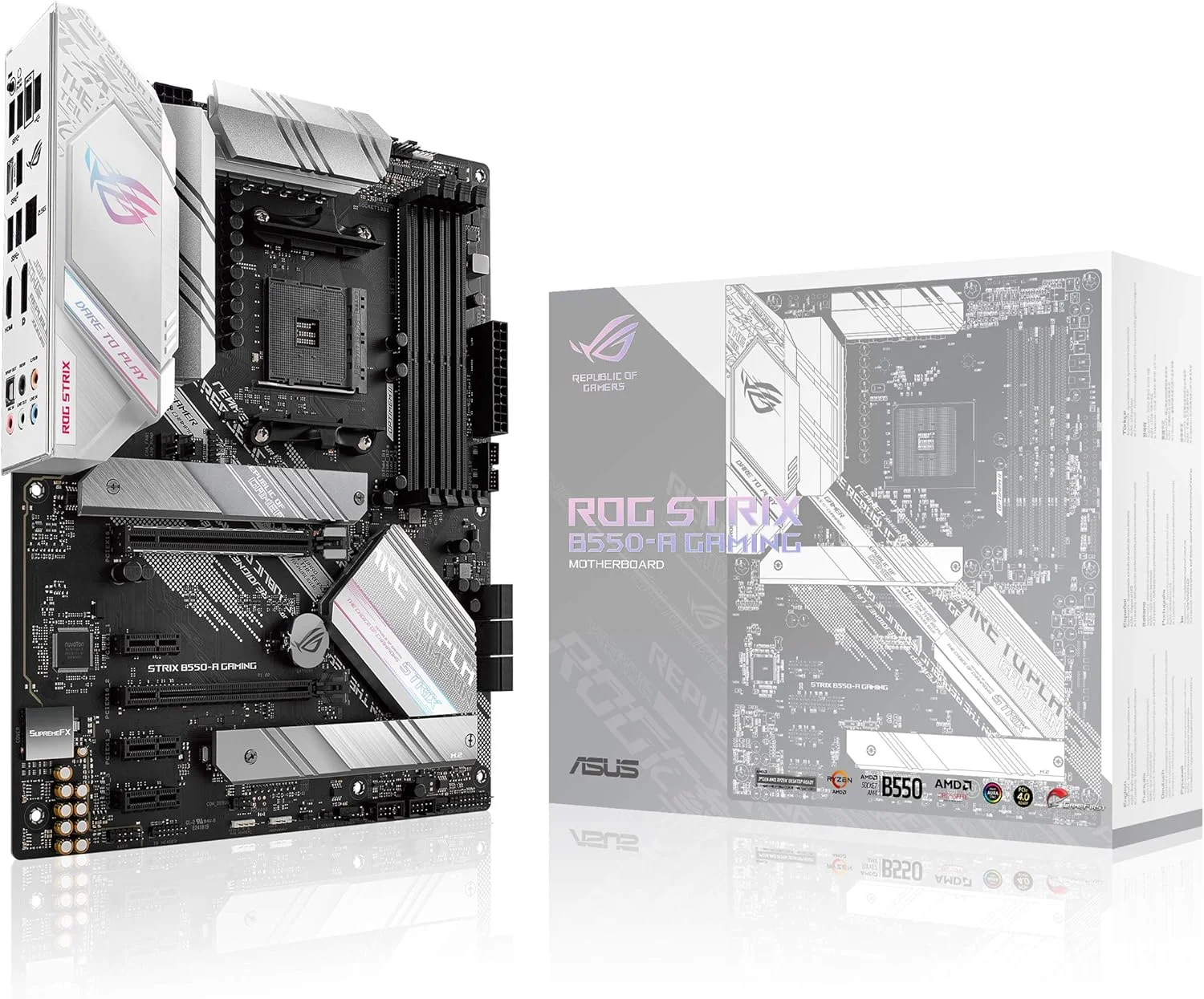 مادربرد گیمینگ ASUS ROG Strix B550-A - چیپست AMD B550 - سوکت AM4 - ATX - حداکثر حافظه رم 128 گیگابایت DDR4 SDRAM - DIMM, UDIMM - 4 اسلات حافظه - HDMI - DisplayPort - 6 رابط SATA مادربرد گیمینگ ASUS ROG Strix B550-A - چیپست AMD B550 - سوکت AM4 - ATX - حداکثر حافظه رم 128 گیگابایت DDR4 SDRAM - DIMM, UDIMM - 4 اسلات حافظه - HDMI - DisplayPort - 6 رابط SATA