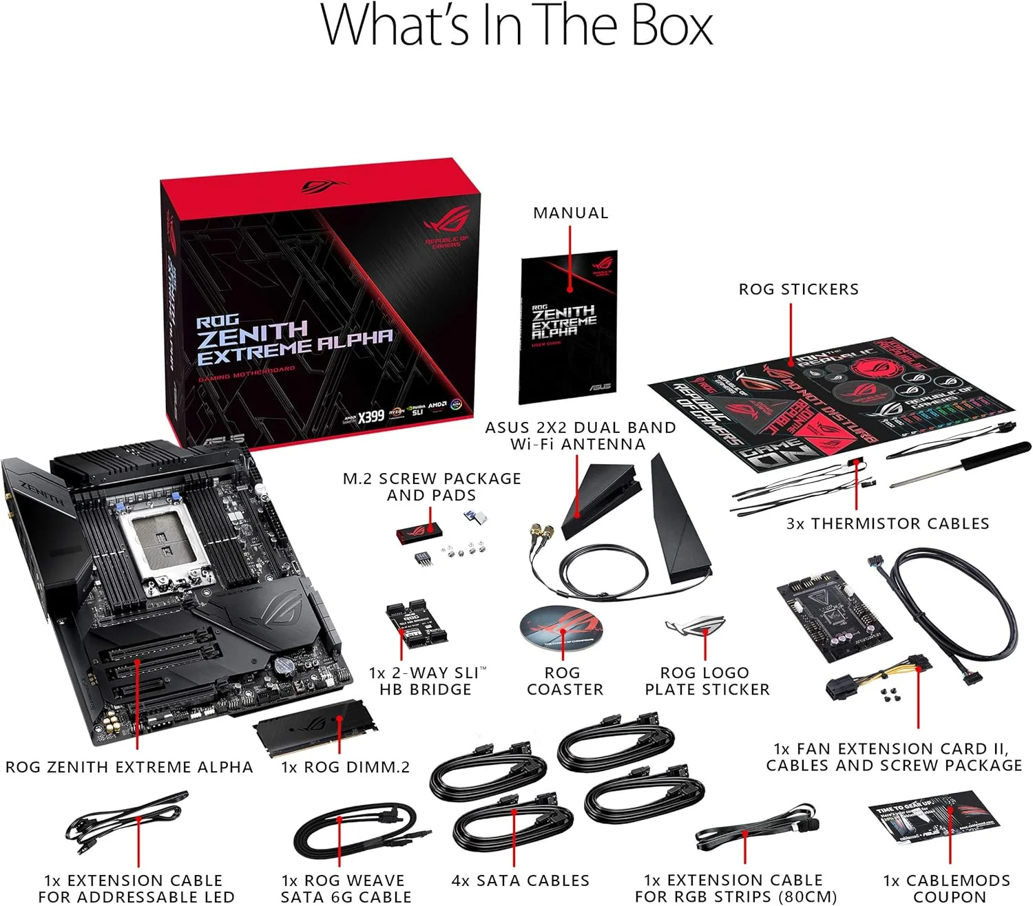 مادربرد گیمینگ ایسوس راگ Zenith Extreme Alpha X399 HEDT مناسب پردازنده AMD Threadripper 2 (TR4) EATX DDR4 M.2 10G LAN USB 3.1 Gen2 مادربرد گیمینگ ایسوس راگ Zenith Extreme Alpha X399 HEDT مناسب پردازنده AMD Threadripper 2 (TR4) EATX DDR4 M.2 10G LAN USB 3.1 Gen2