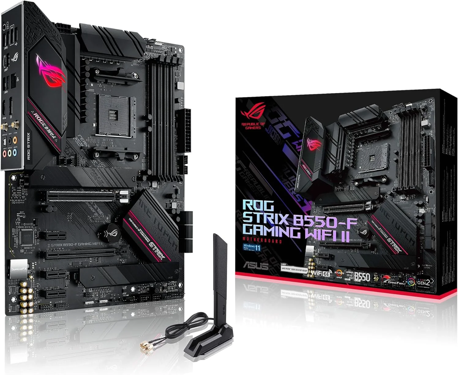 مادربرد ایسوس ROG Strix B550-F Gaming WiFi II AMD AM4 (نسل سوم Ryzen) ATX و مادربرد گیمینگ ایسوس TUF Gaming B650-PLUS WiFi Socket AM5 (LGA 1718) Ryzen 7000 ATX