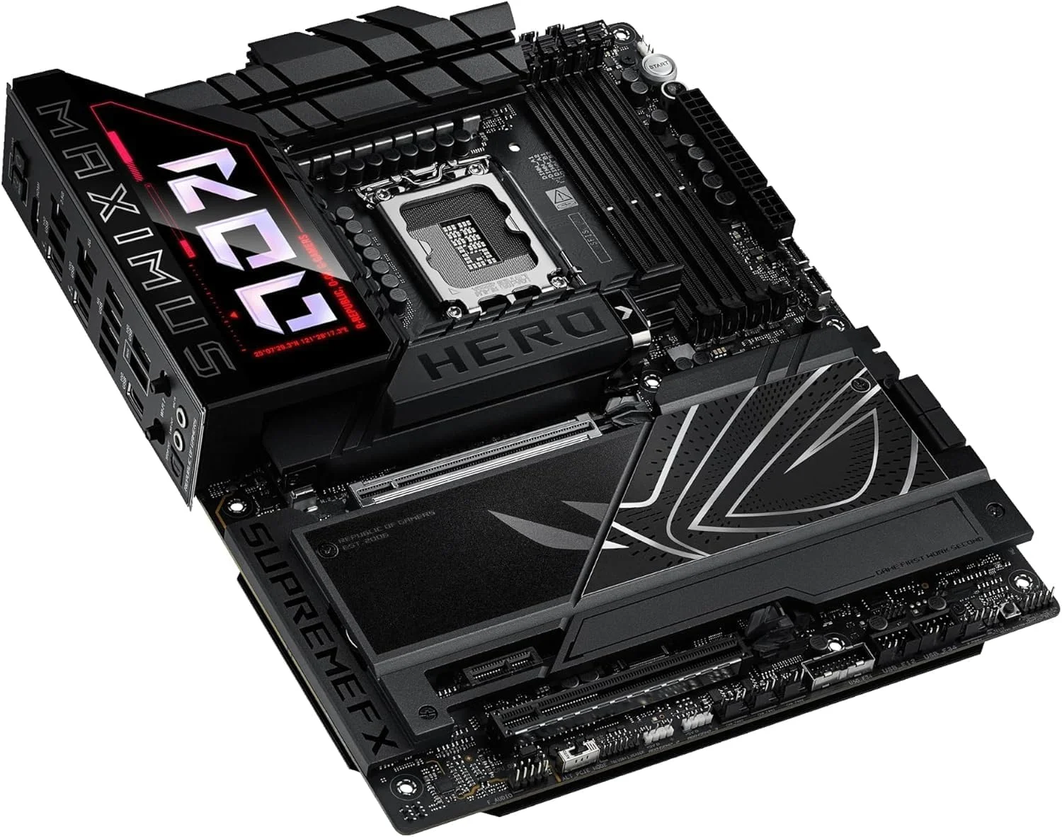 مادربرد ROG Maximus Z890 Hero LGA 1851 ATX، DDR5 پیشرفته با هوش مصنوعی، WiFi 7 + پردازنده Intel Core Ultra 7 285K با 24 هسته و فرکانس 5.7 گیگاهرتز مادربرد ROG Maximus Z890 Hero LGA 1851 ATX، DDR5 پیشرفته با هوش مصنوعی، WiFi 7 + پردازنده Intel Core Ultra 7 285K با 24 هسته و فرکانس 5.7 گیگاهرتز