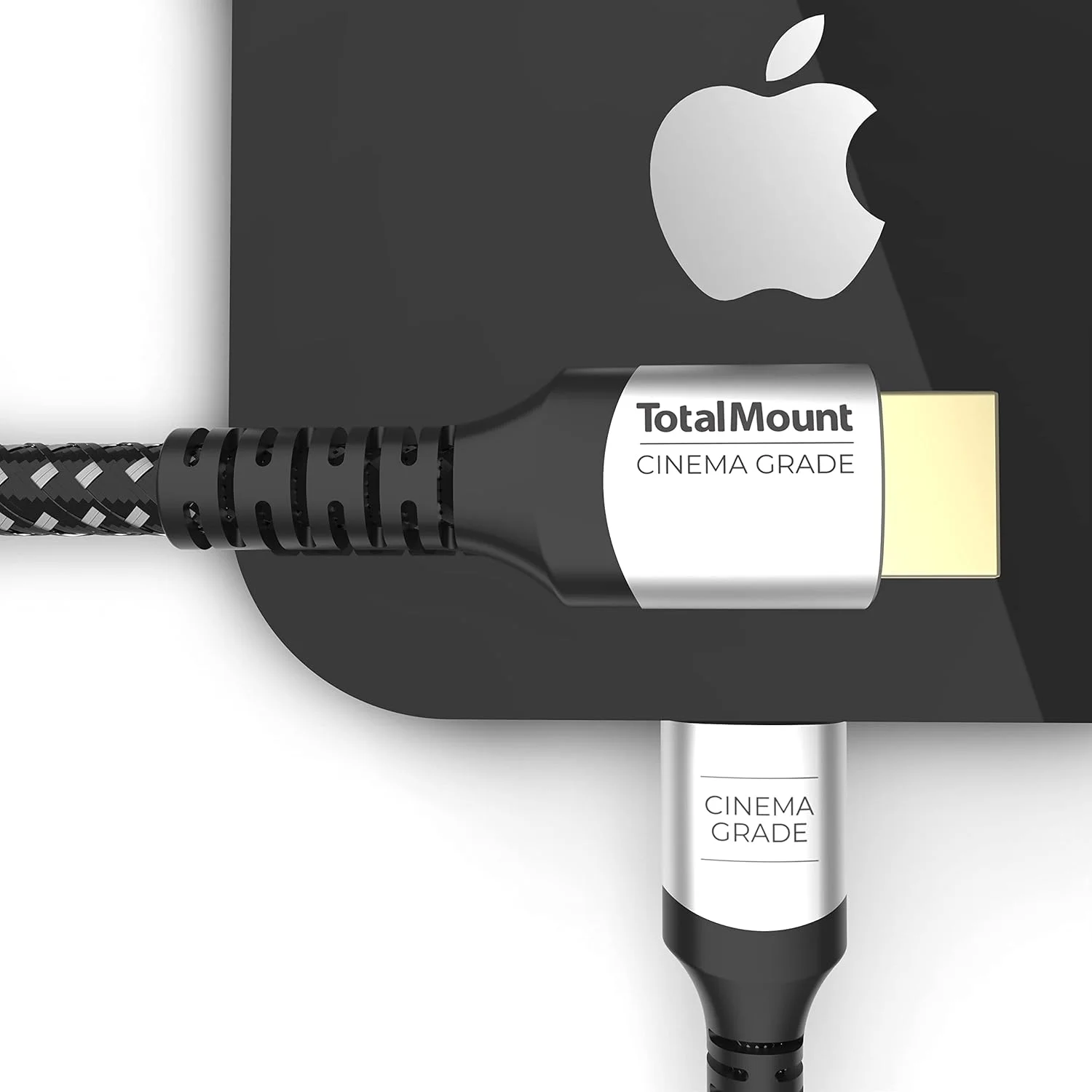 کابل HDMI روکش طلا TotalMount Cinema Grade برای Apple TV - HD، 4K، 8K و 10K - سازگاری کامل با Apple TV (1.8 متر)