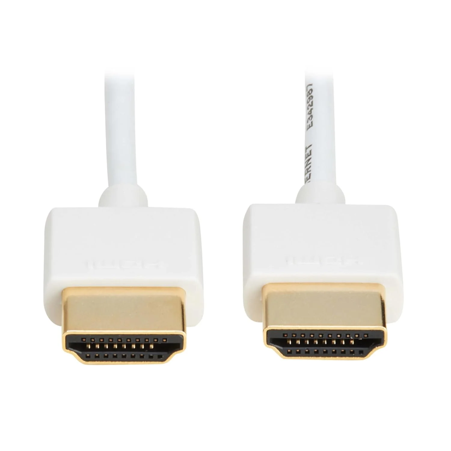 کابل HDMI باریک Tripp Lite سری 4K با اترنت، 3.1 متر، ویدئو 4K@60Hz، نر به نر، سفید، کابل با قطر خارجی 3.6 میلی‌متر (P569-010-SLIM-W)