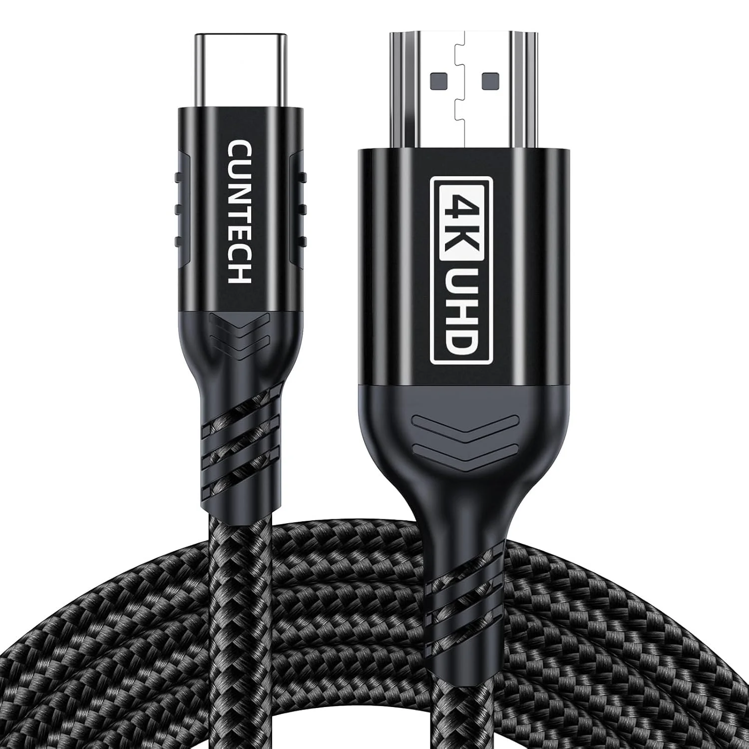 کابل USB C به HDMI با کیفیت 4K@60Hz به طول 2 متر، [سازگار با Thunderbolt 3/4] برای MacBook Pro/Air به همراه iPhone 16 Pro/15 Pro/Max Surface Samsung Galaxy USB Type C لپ تاپ تبلت تلفن همراه