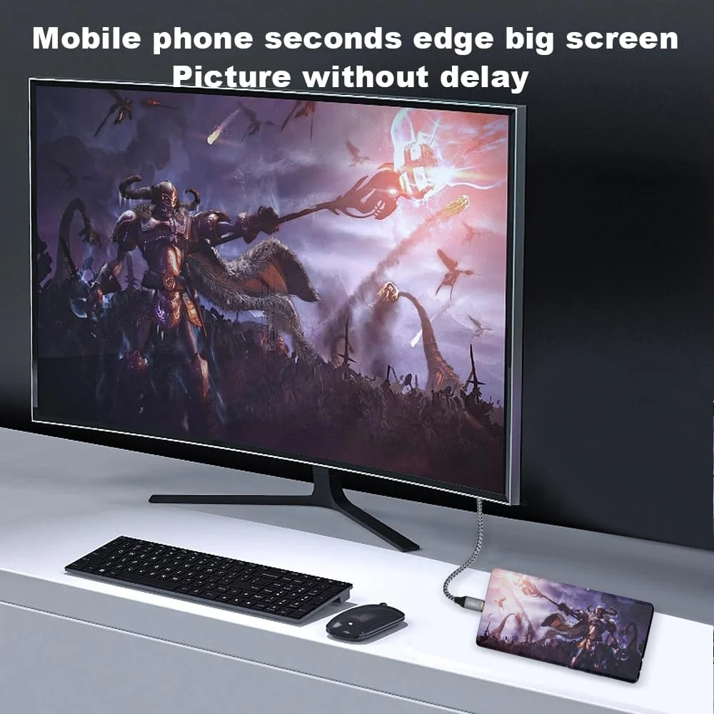 کابل USB C به HDMI 2.1 طول 1 متر، 8K@60Hz 4K@144Hz سازگار با Thunderbolt 3/4 مناسب برای MacBook Pro/Air، iPad Pro، iPhone 15، پشتیبانی از HDCP 2.3 و HDR10، سرعت بالا 48Gbps برای XPS، Galaxy S22، مانیتور گیمینگ کابل USB C به HDMI 2.1 طول 1 متر، 8K@60Hz 4K@144Hz سازگار با Thunderbolt 3/4 مناسب برای MacBook Pro/Air، iPad Pro، iPhone 15، پشتیبانی از HDCP 2.3 و HDR10، سرعت بالا 48Gbps برای XPS، Galaxy S22، مانیتور گیمینگ