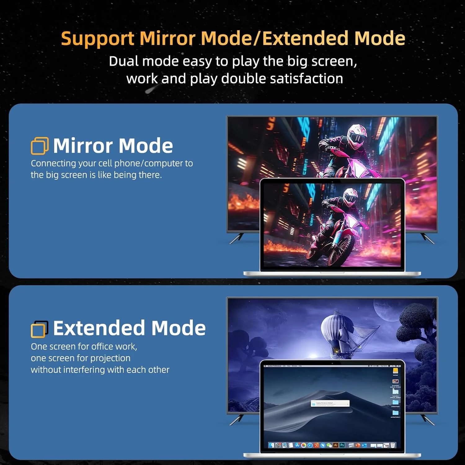 کابل USB C به HDMI با کیفیت 4K@60Hz به طول 2 متر، [سازگار با Thunderbolt 3/4] برای MacBook Pro/Air به همراه iPhone 16 Pro/15 Pro/Max Surface Samsung Galaxy USB Type C لپ تاپ تبلت تلفن همراه