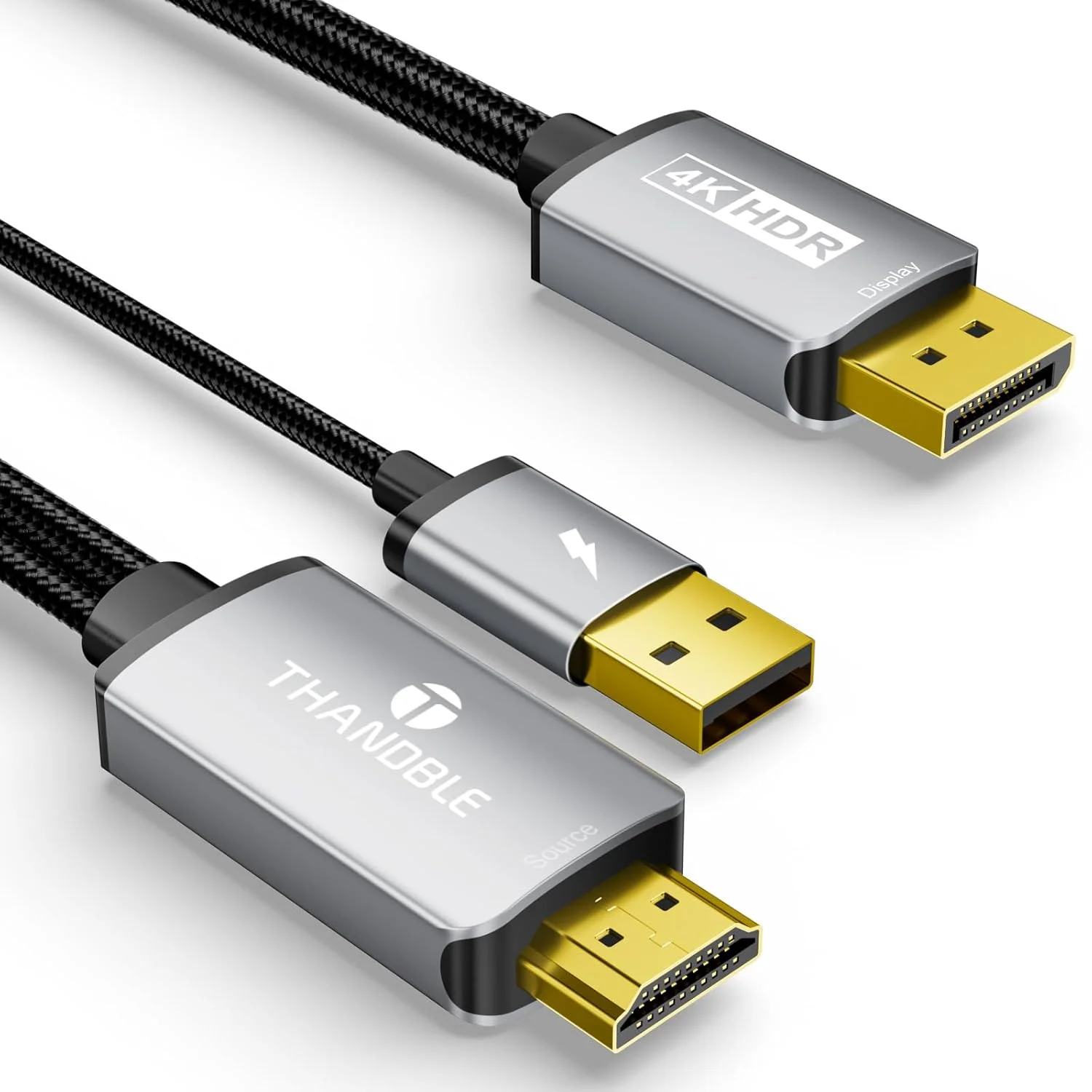 کابل HDMI به DisplayPort اکتیو 1.8 متری، 4K 60Hz 1080p 120Hz، یک طرفه HDMI به DP سازگار با PC، لپ تاپ، کامپیوتر، NVIDIA، AMD، PS5/4، Xbox