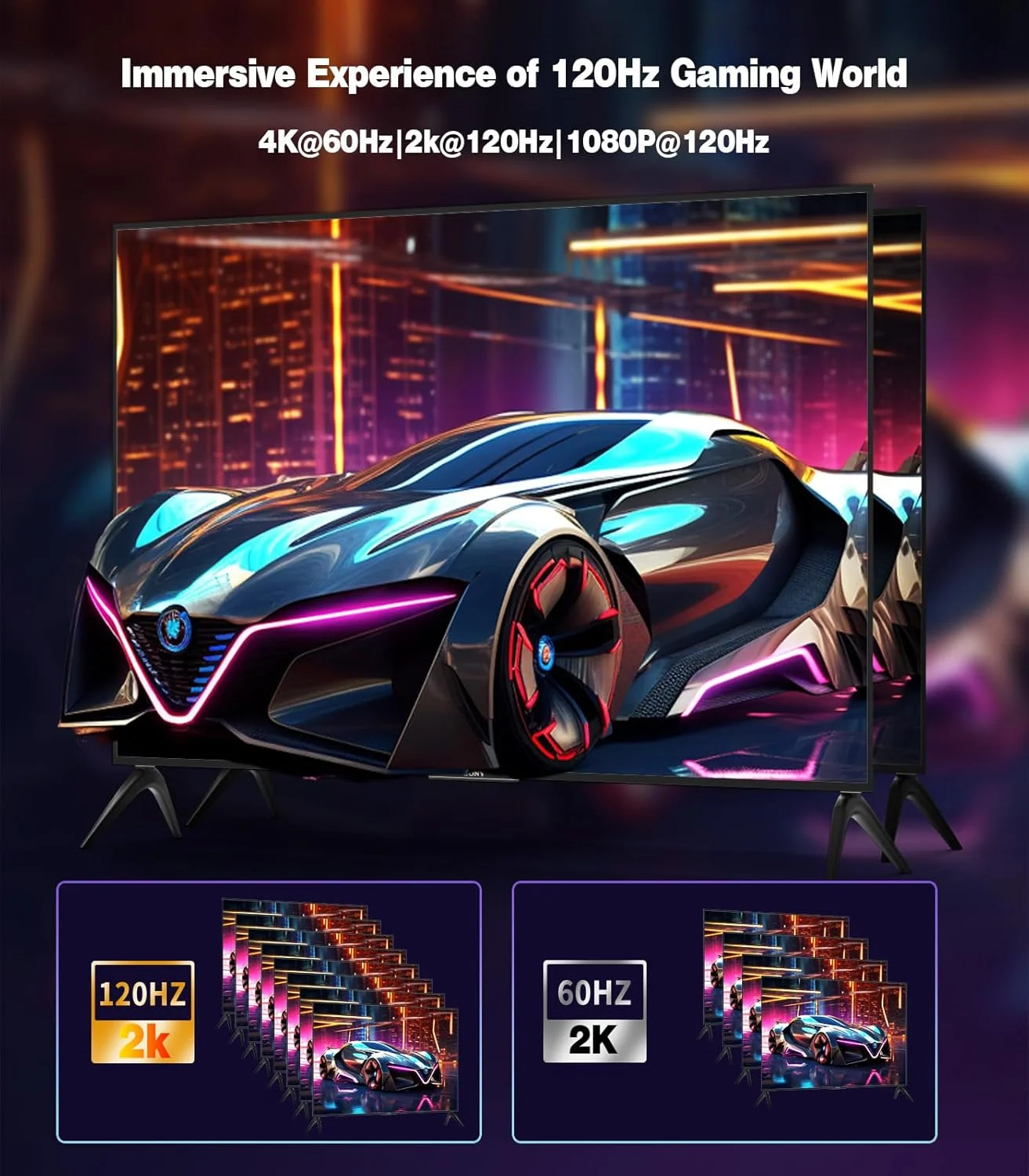 کابل DisplayPort به HDMI اکتیو 1.8 متری (4K@60Hz,1440P/2K@120Hz) یک طرفه Display Port 1.2 به HDMI 2.0 با روکش بافته شده، DP به HDMI سازگار با AMD، NVIDIA، کامپیوترهای رومیزی و مانیتورهای گیمینگ