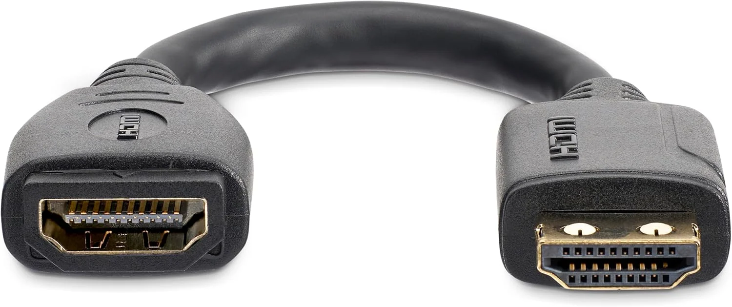کابل محافظ پورت HDMI پرسرعت StarTech.com به طول 6 اینچ با رزولوشن 4K 60Hz - کابل آداپتور کوتاه HDMI 2.0 نر به ماده - توسعه دهنده پورت (HD2MF6INL)