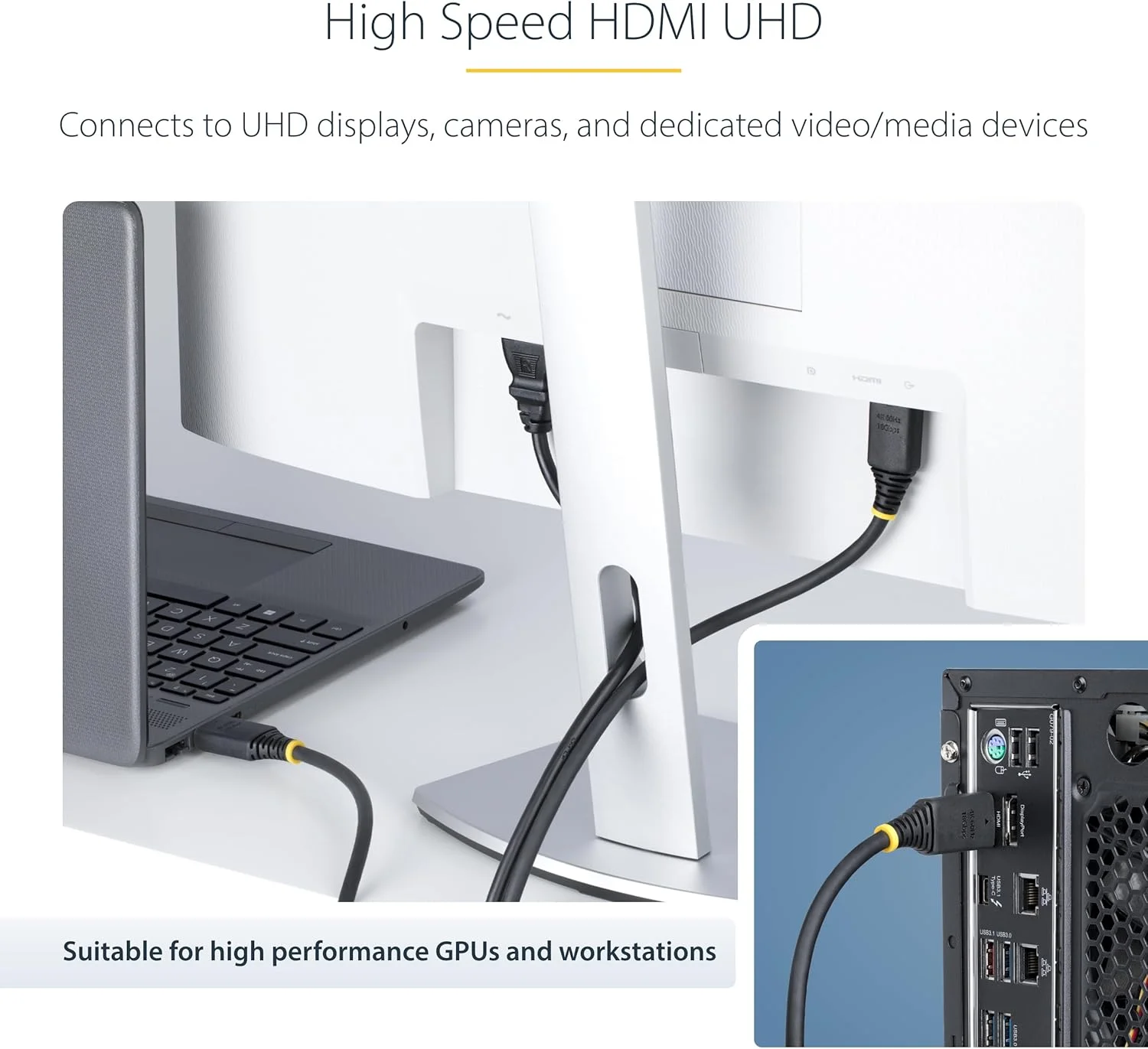 کابل HDMI پرسرعت فعال StarTech.com به طول 9.1 متر، 4K 60Hz/1440p 144Hz، 18Gbps، کابل UHD HDMI 2.0، روکش TPE