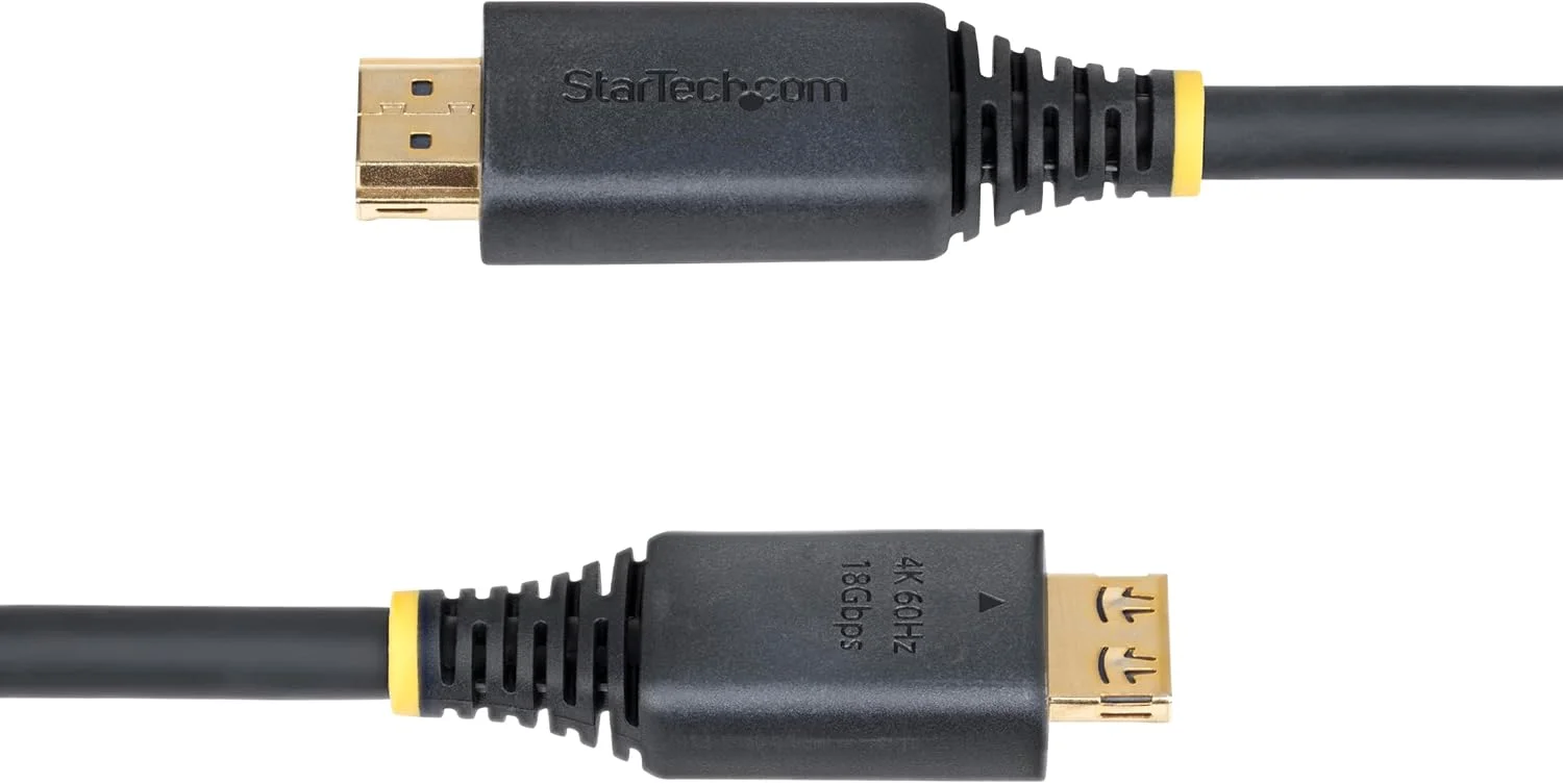 کابل HDMI پرسرعت 4.5 متری (15 فوت) StarTech.com با اتصالات محکم، 4K 60Hz/1440p 144Hz، 18Gbps، کابل UHD HDMI 2.0، روکش TPE