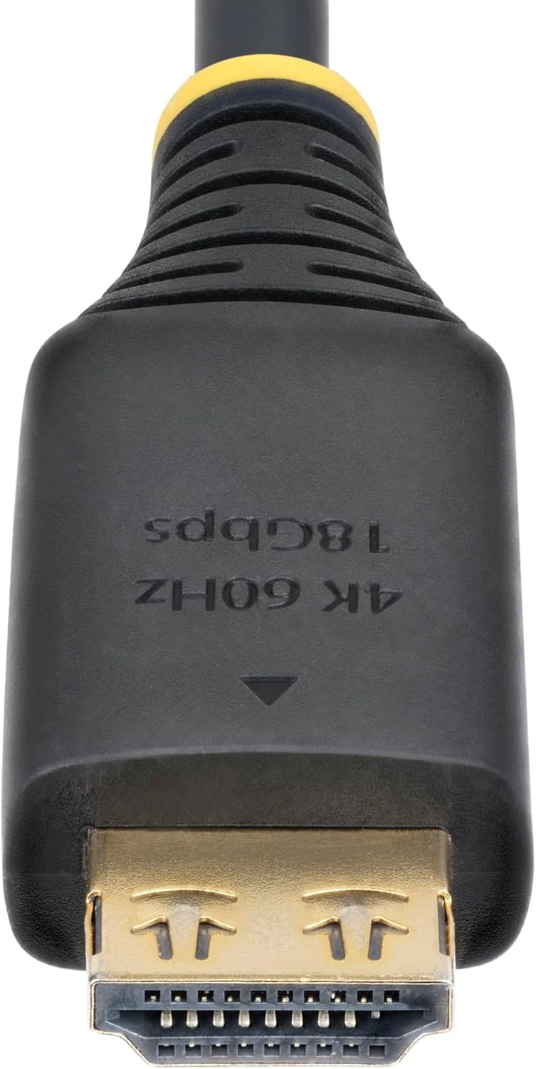 کابل HDMI پرسرعت StarTech.com به طول 1.8 متر با اتصالات محکم، 4K 60Hz/1440p 144Hz، 18Gbps، کابل UHD HDMI 2.0، روکش TPE