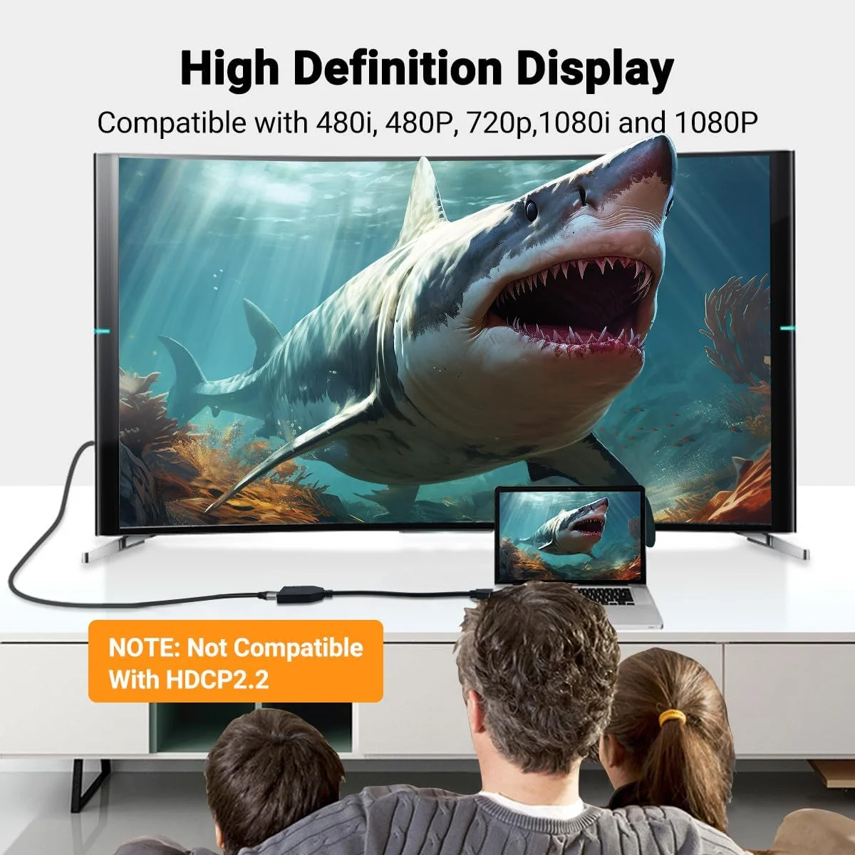 کابل تبدیل HDMI نری 1080P به دو پورت مادگی HDMI، کابل آداپتور تبدیل 1 به 2 راهه برای تلویزیون های HDTV HD، LED، LCD، فقط از دو تلویزیون با اندازه یکسان به طور همزمان پشتیبانی می کند، 30 سانتی متر