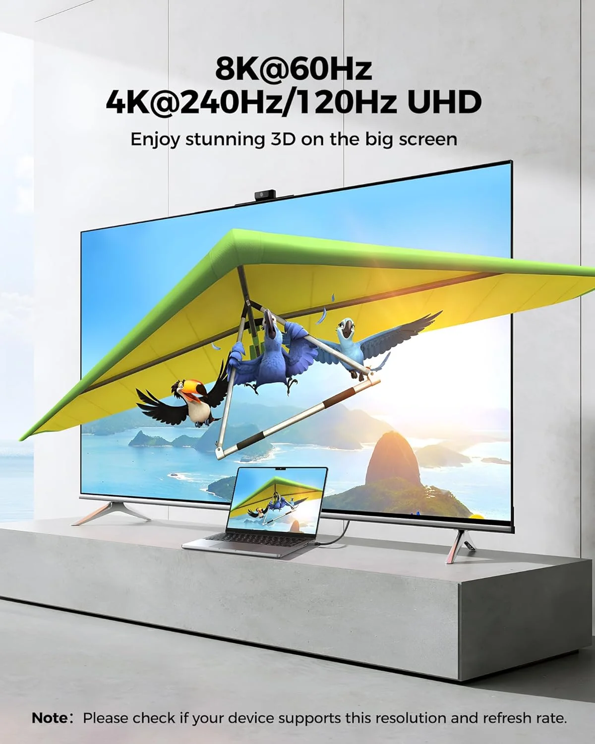 کابل مینی HDMI به HDMI سیلکلند 8K 4K طول 30 سانتی متر، کابل مینی HDMI 2.1 [8K 60Hz, 4K@240Hz 144Hz 120Hz، بافت ارتقا یافته] 48 گیگابیت بر ثانیه، سازگار با دوربین، فیلمبردار، لپ تاپ، تبلت، مانیتور، رزبری پای زیرو