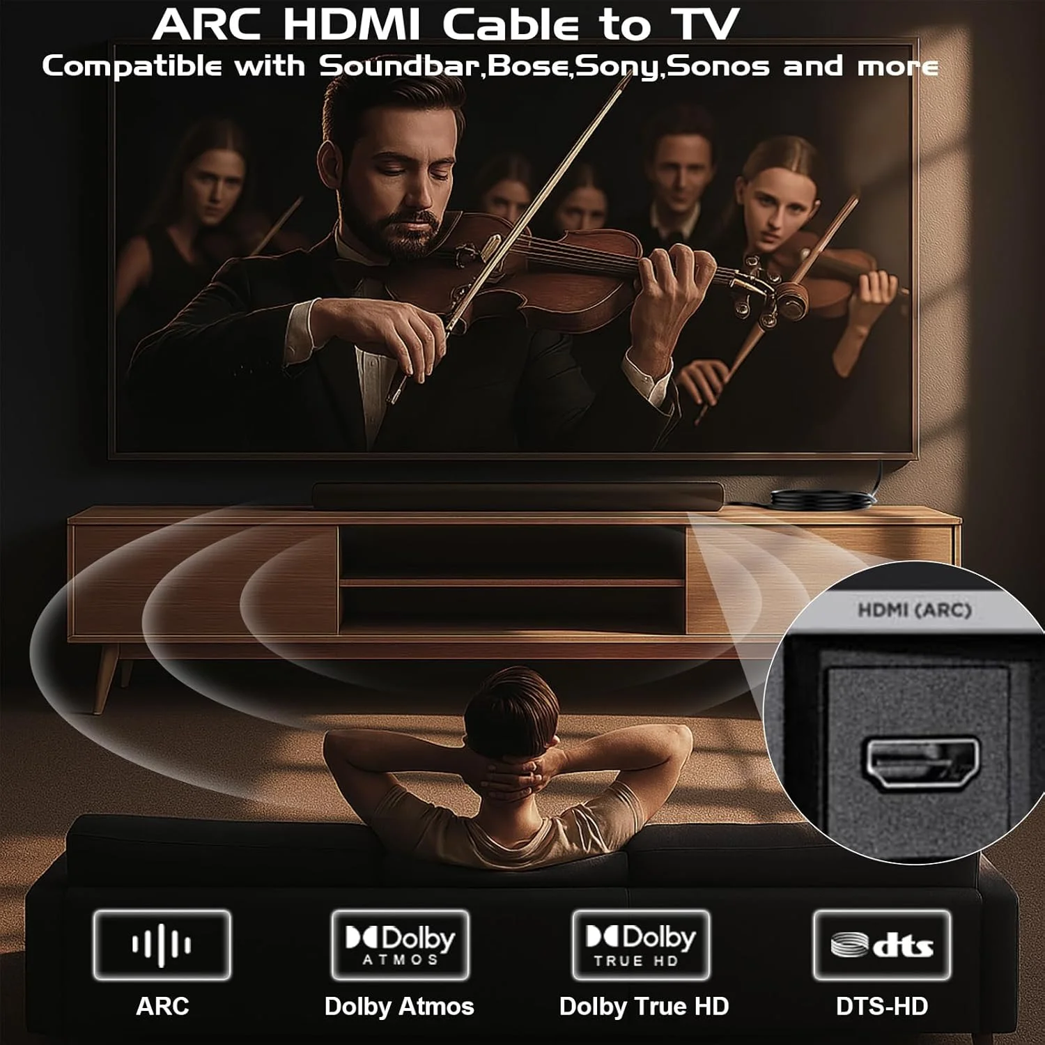 کابل HDMI شش فوتی بسته چهارتایی، کابل HDMI 2.0 پرسرعت 4K با پوشش محافظ، شش فوت با HDR، اترنت/ARC، سازگار با 3D، HDCP 2.2 - سازگار با کامپیوتر، مانیتور، Roku/LG TV، PS4/PS5، Xbox، Switch، ساندبار، مانیتور قابل حمل
