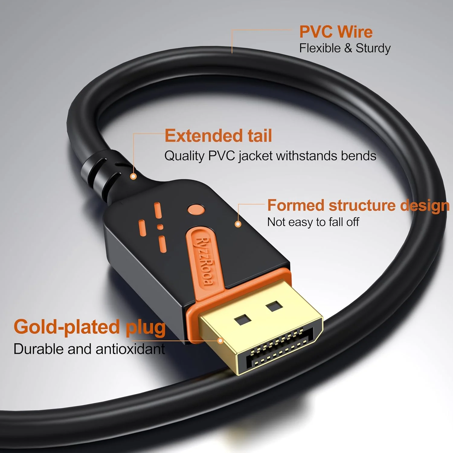 کابل DisplayPort به HDMI با کیفیت 4K، بسته 10 عددی، آداپتور کابل 1.8 متری DP به HDMI نر به نر با روکش طلا، پشتیبانی از ویدئو و صدای UHD برای کامپیوتر، مانیتور، تلویزیون های HD، پروژکتور - (غیر دو طرفه)