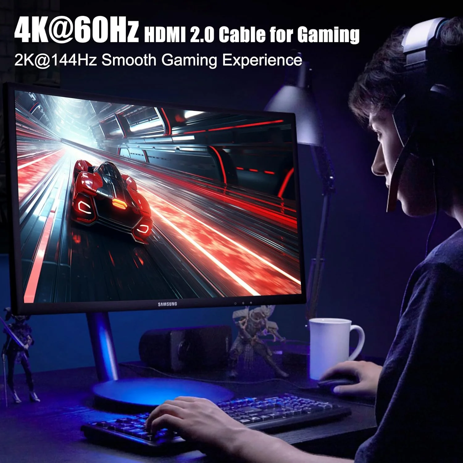 کابل کوتاه HDMI به طول 60 سانتی متر، بسته 5 عددی، کابل HDMI 2.0 پرسرعت پشتیبانی از 4K@60Hz، 2K، 1080P، HDCP 2.2، HDR، ARC و اترنت، سازگار با مانیتور، تلویزیون، ایکس باکس، PS5/4/3، لپ تاپ، Roku و غیره کابل کوتاه HDMI به طول 60 سانتی متر، بسته 5 عددی، کابل HDMI 2.0 پرسرعت پشتیبانی از 4K@60Hz، 2K، 1080P، HDCP 2.2، HDR، ARC و اترنت، سازگار با مانیتور، تلویزیون، ایکس باکس، PS5/4/3، لپ تاپ، Roku و غیره