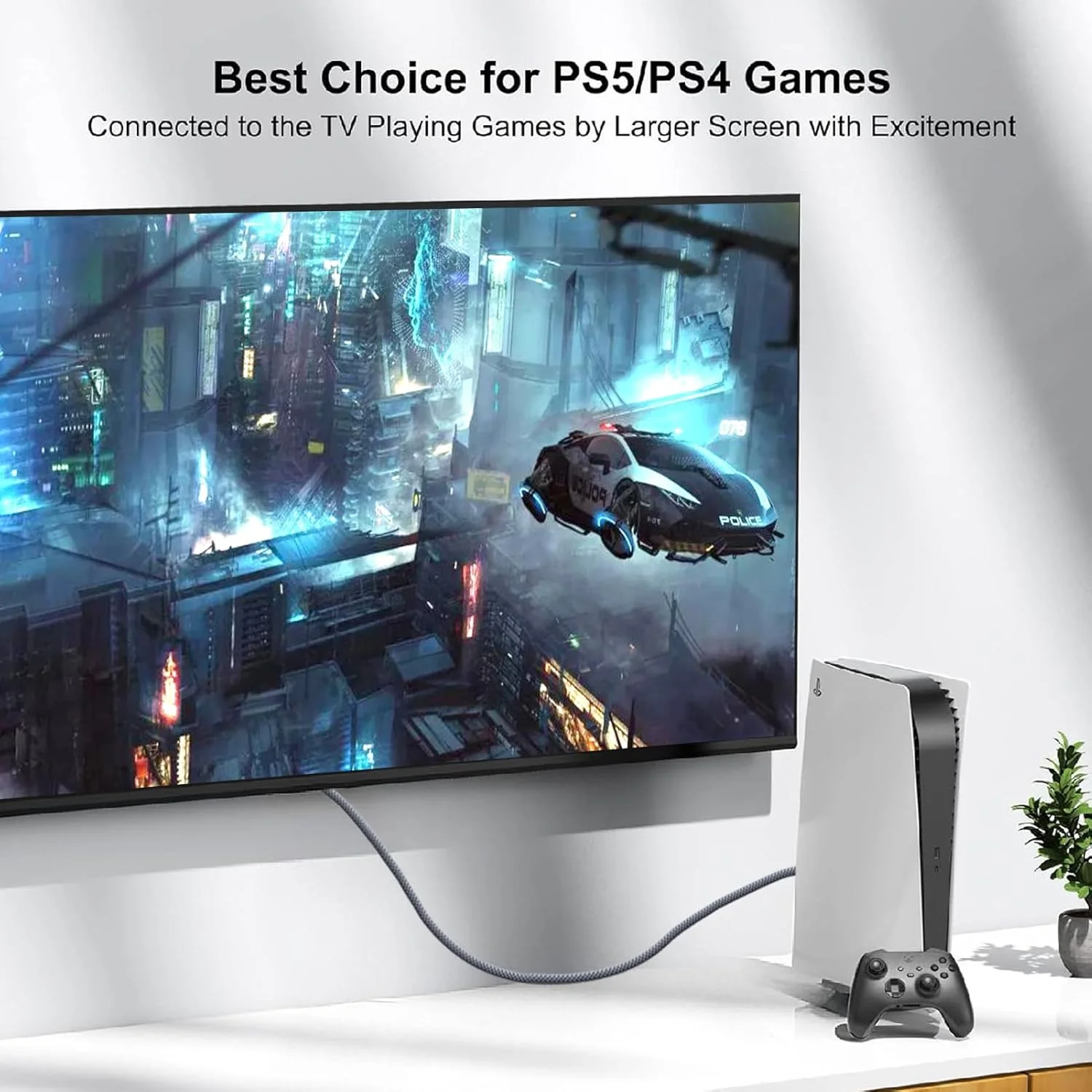 کابل HDMI با طول 2 متر - بسته 5 عددی، کابل HDMI محافظت شده 4K با روکش طلا 120 هرتز ARC و CL3، HDCP 2.2، HDR سه بعدی | برای داک استیشن، کامپیوتر، مانیتور، سوئیچ، اسپلیتر، PS5، PS4، ایکس باکس، تلویزیون، ساندبار