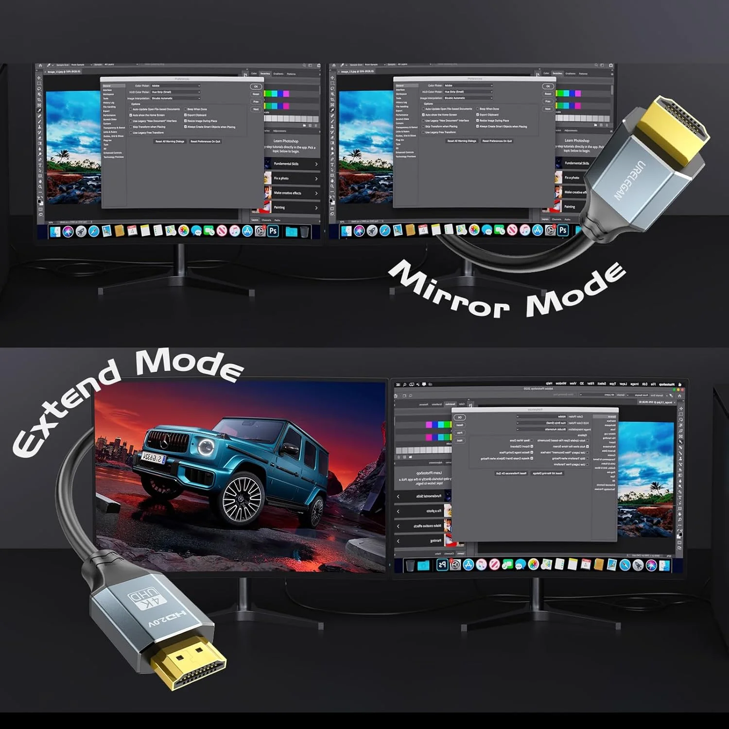 کابل HDMI شش فوتی بسته چهارتایی، کابل HDMI 2.0 پرسرعت 4K با پوشش محافظ، شش فوت با HDR، اترنت/ARC، سازگار با 3D، HDCP 2.2 - سازگار با کامپیوتر، مانیتور، Roku/LG TV، PS4/PS5، Xbox، Switch، ساندبار، مانیتور قابل حمل