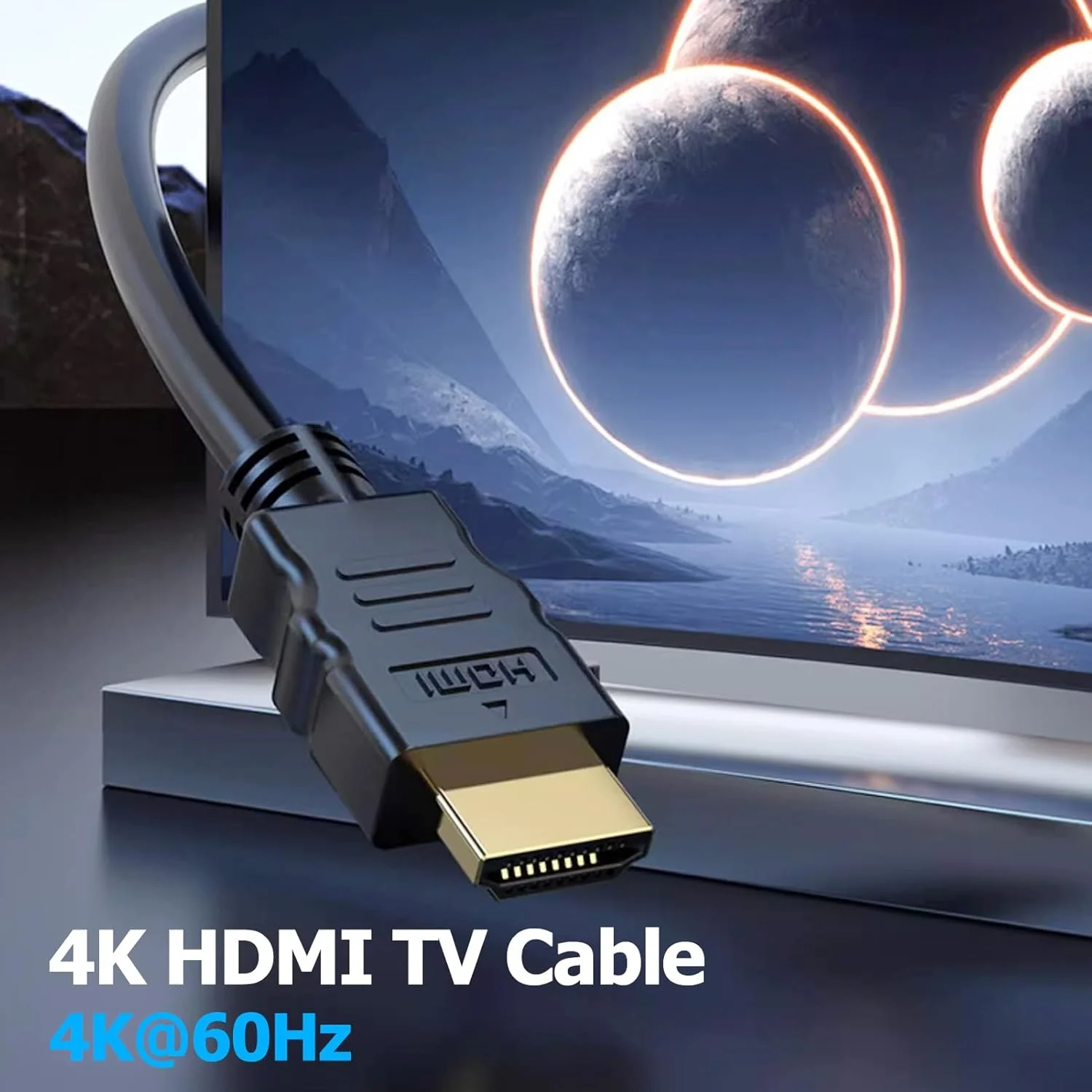 کابل HDMI 4K، طول 3 متر، بسته 5 عددی، کابل HDMI 2.0، طول 3 متر، کابل محافظت شده مانیتور کامپیوتر HDMI برای تلویزیون PS4 PS5 Xbox مانیتور کامپیوتر و موارد دیگر - کابل HDMI پرسرعت با پشتیبانی از HDCP 2.2, HDR, 3D, eARC, ARC