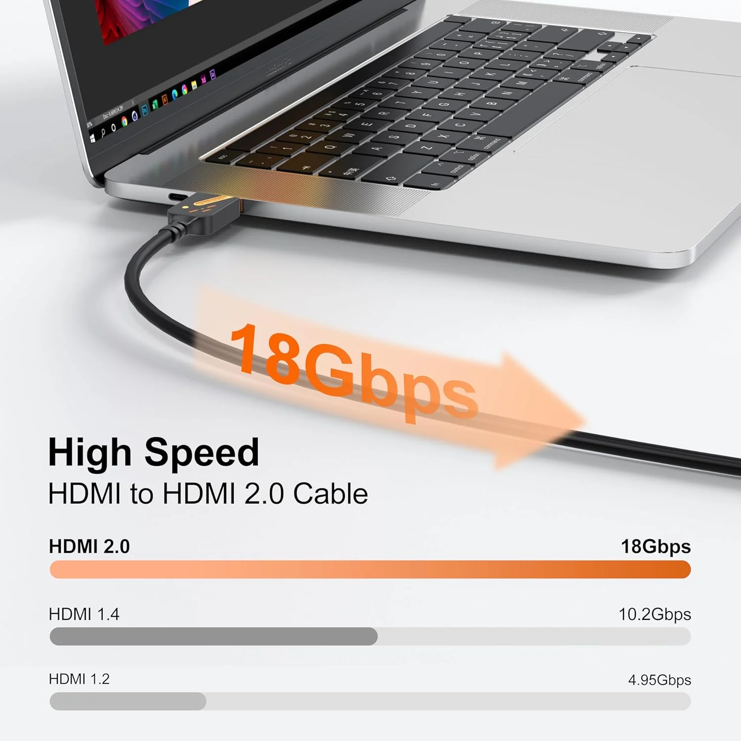 کابل کوتاه HDMI یک فوتی، بسته 5 عددی، کابل HDMI 2.0 پرسرعت 18 گیگابیت بر ثانیه نر به نر، 4K@60Hz، 2K@144Hz، ARC، HDCP2.2، 3D برای ساندبار، تلویزیون، PS5/4، لپ تاپ، مانیتور، دوربین و غیره (نارنجی) کابل کوتاه HDMI یک فوتی، بسته 5 عددی، کابل HDMI 2.0 پرسرعت 18 گیگابیت بر ثانیه نر به نر، 4K@60Hz، 2K@144Hz، ARC، HDCP2.2، 3D برای ساندبار، تلویزیون، PS5/4، لپ تاپ، مانیتور، دوربین و غیره (نارنجی)