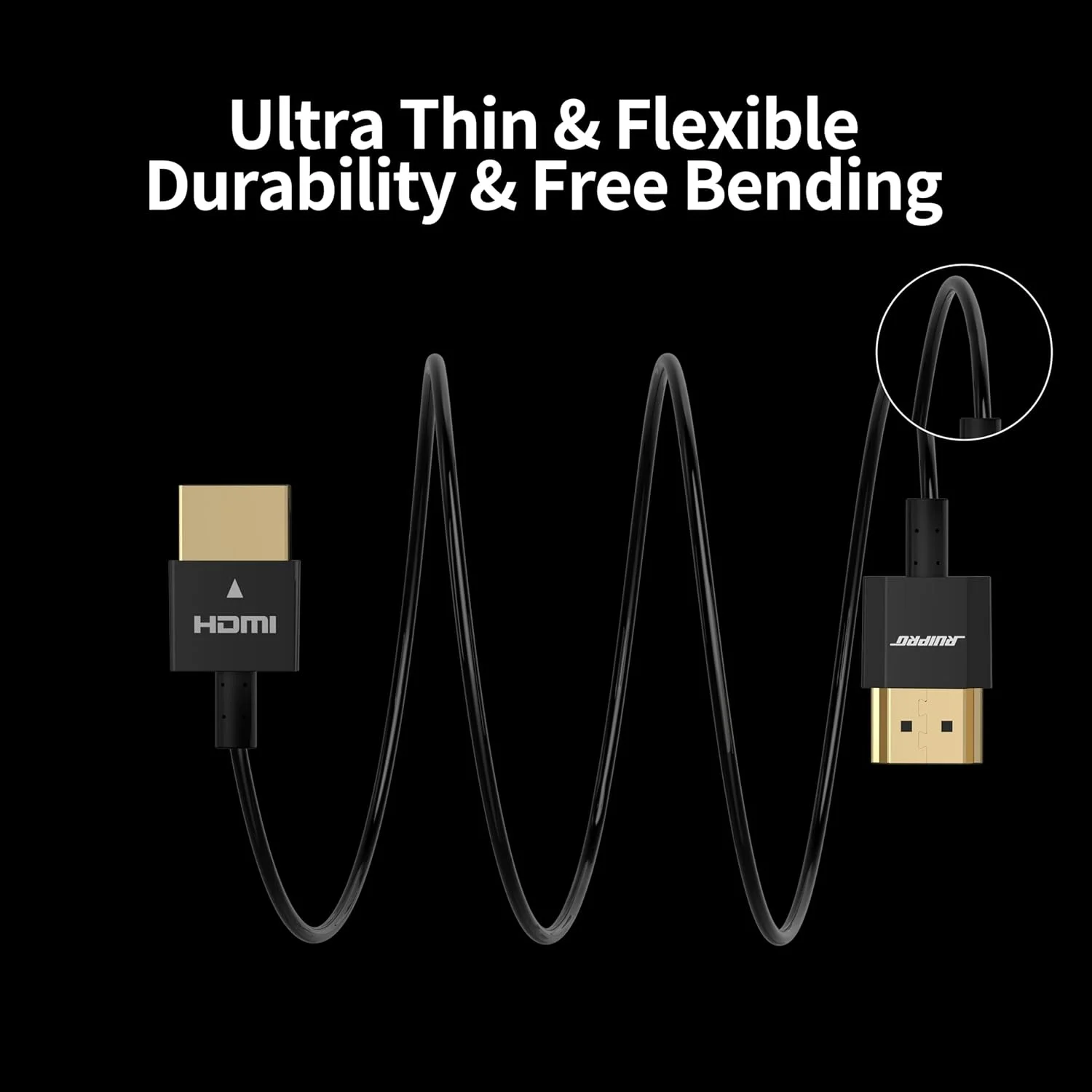 کابل کوتاه HDMI تایید شده، کابل فوق العاده نازک 8K HDMI 2.1 طول 3 فوت، بسته 2 عددی، سرعت فوق العاده بالا 48 گیگابیت بر ثانیه، پشتیبانی از 8K@60Hz 4K@120Hz، HDR پویا، eARC، سازگار با PS5/Xbox/Blu-ray/مانیتور