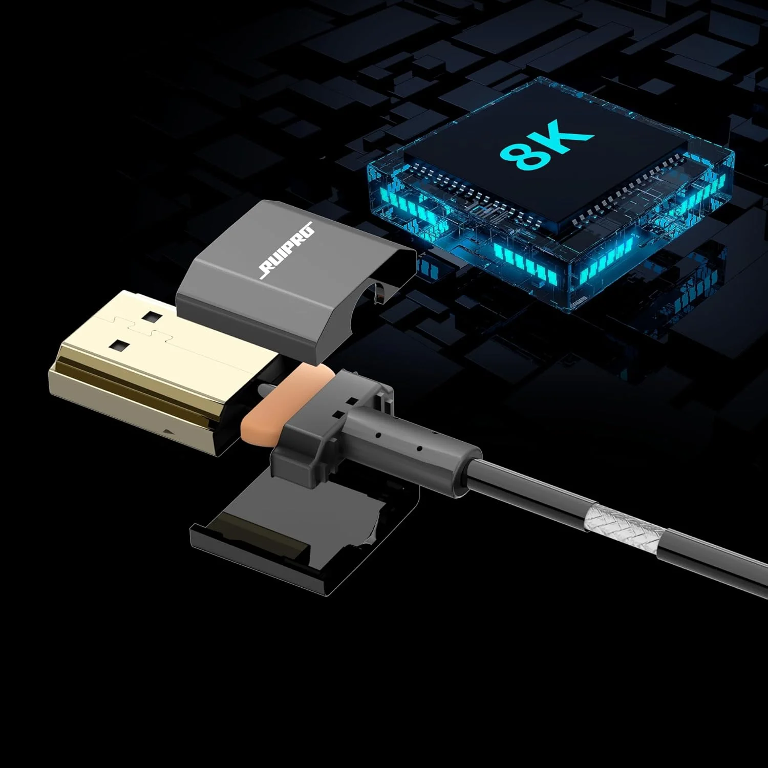 کابل کوتاه HDMI تایید شده، کابل فوق العاده نازک 8K HDMI 2.1 طول 3 فوت، بسته 2 عددی، سرعت فوق العاده بالا 48 گیگابیت بر ثانیه، پشتیبانی از 8K@60Hz 4K@120Hz، HDR پویا، eARC، سازگار با PS5/Xbox/Blu-ray/مانیتور