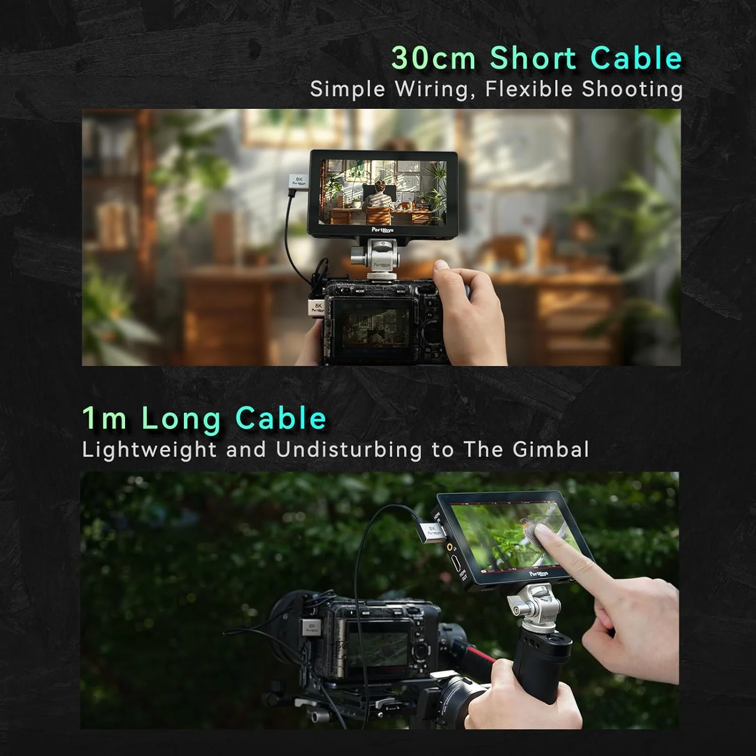 کابل HDMI فوق العاده نازک 8K پورتکیز، قطر 2.5 میلی متر، یک کابل نرم و باریک با سرعت فوق العاده بالای 48 گیگابیت بر ثانیه HDMI 2.1 با رزولوشن 8K@60Hz، 4K@120Hz برای مانیتور، PS5، Xbox، PC، HDTV (A به A، 30 سانتی متر) کابل HDMI فوق العاده نازک 8K پورتکیز، قطر 2.5 میلی متر، یک کابل نرم و باریک با سرعت فوق العاده بالای 48 گیگابیت بر ثانیه HDMI 2.1 با رزولوشن 8K@60Hz، 4K@120Hz برای مانیتور، PS5، Xbox، PC، HDTV (A به A، 30 سانتی متر)