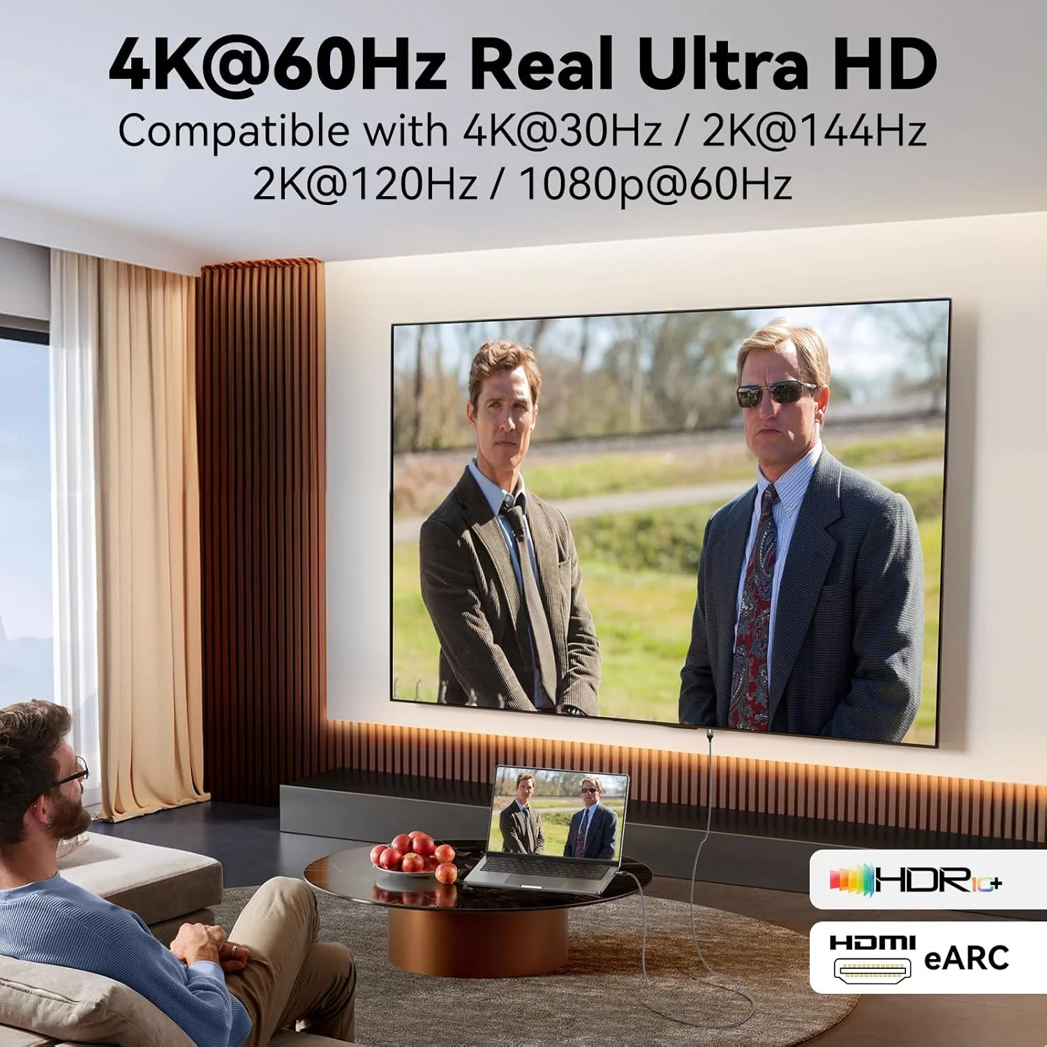 کابل USB-C به HDMI با طول 3 متر، 4K 60Hz، کابل بافته شده USB Type-C به HDMI 2.0، سازگار با Thunderbolt 3/4، MacBook، iMac، iPad Pro، Galaxy، Surface، Dell، HP کابل USB-C به HDMI با طول 3 متر، 4K 60Hz، کابل بافته شده USB Type-C به HDMI 2.0، سازگار با Thunderbolt 3/4، MacBook، iMac، iPad Pro، Galaxy، Surface، Dell، HP