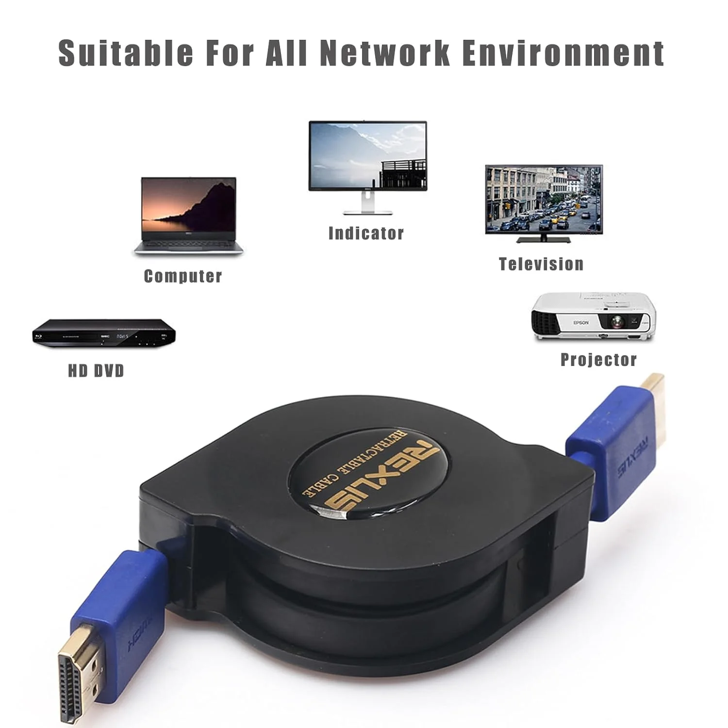 کابل HDMI جمع شونده با سرعت بالا 1 متر / 1.8 متر 3 در 1 3D + مبدل آداپتور نر به ماده 90 درجه / 270 درجه (1.8 متر) کابل HDMI جمع شونده با سرعت بالا 1 متر / 1.8 متر 3 در 1 3D + مبدل آداپتور نر به ماده 90 درجه / 270 درجه (1.8 متر)