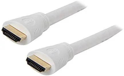 کابل ۱۰ فوتی HDMI پرسرعت Nippon Labs NMHD-10MM-WT با روکش سفید و رتبه CL2، مدل M/M با سیم ۲۸ AWG و روکش طلا