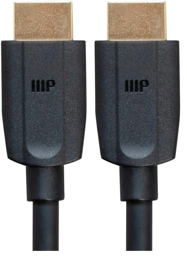 کابل HDMI مونوپرایس DynamicView Ultra 8K - طول 0.45 متر - مشکی | سرعت بالا، 48 گیگابیت بر ثانیه، HDR پویا، eARC (بسته 2 عددی)