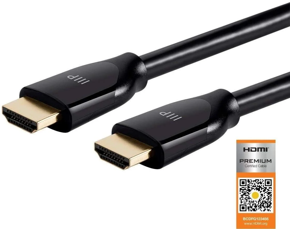 کابل HDMI پرسرعت ممتاز تایید شده Monoprice 4K - 4K60Hz، 18 گیگابیت بر ثانیه، HDR، 9 متر، مشکی