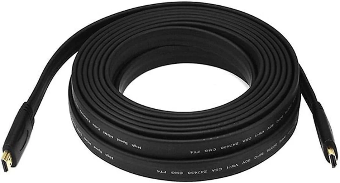 کابل HDMI تخت سرعت بالا سری تجاری Monoprice، 4K @ 24Hz، 10.2Gbps، 24AWG، CL2، طول 3 فوت، مشکی