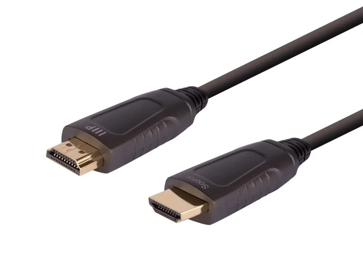 کابل فیبر نوری HDMI مونوپرایس 8K با سرعت فوق العاده بالا - HDMI 2.1، 8K@60Hz، 4K@120Hz، 48Gbps، HDR، VRR، کابل نوری فعال (AOC)، 15 متر، مشکی